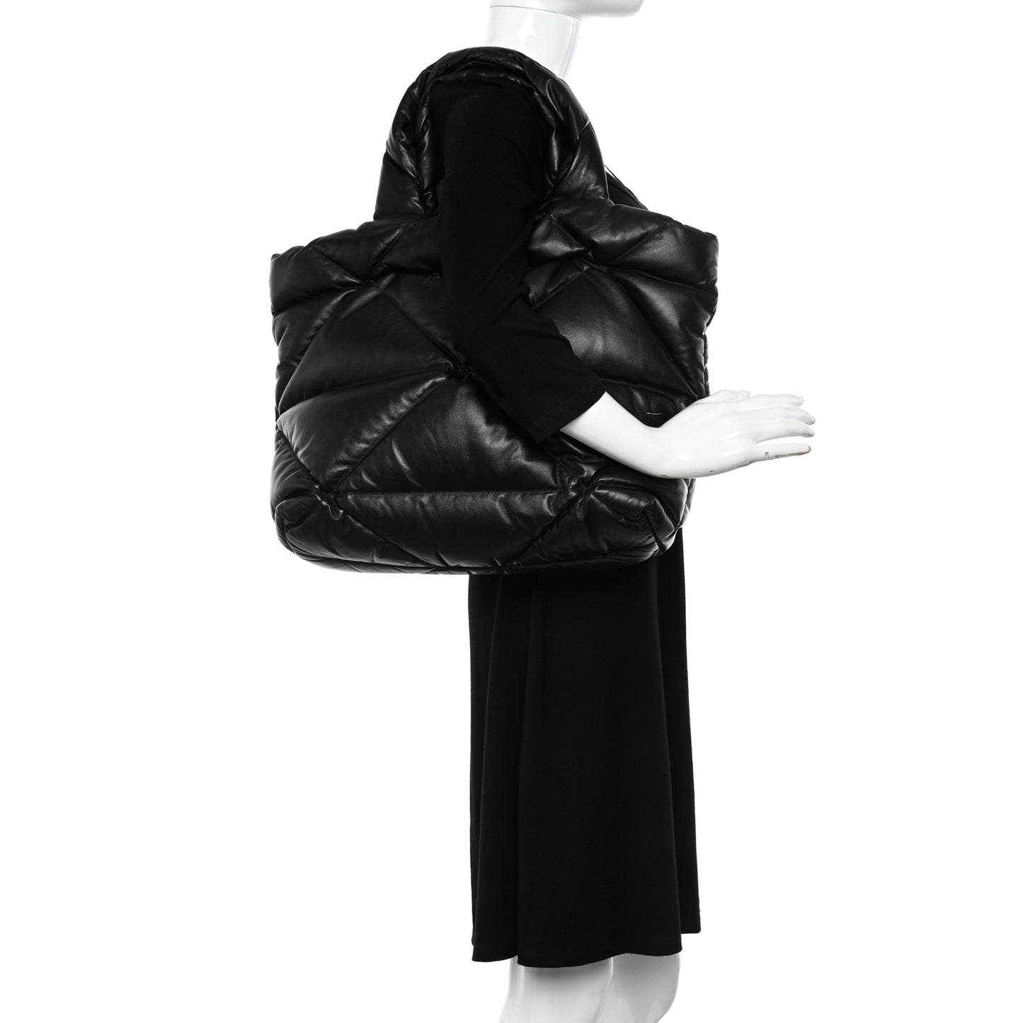 Nappa Padded System Tote Bag Black