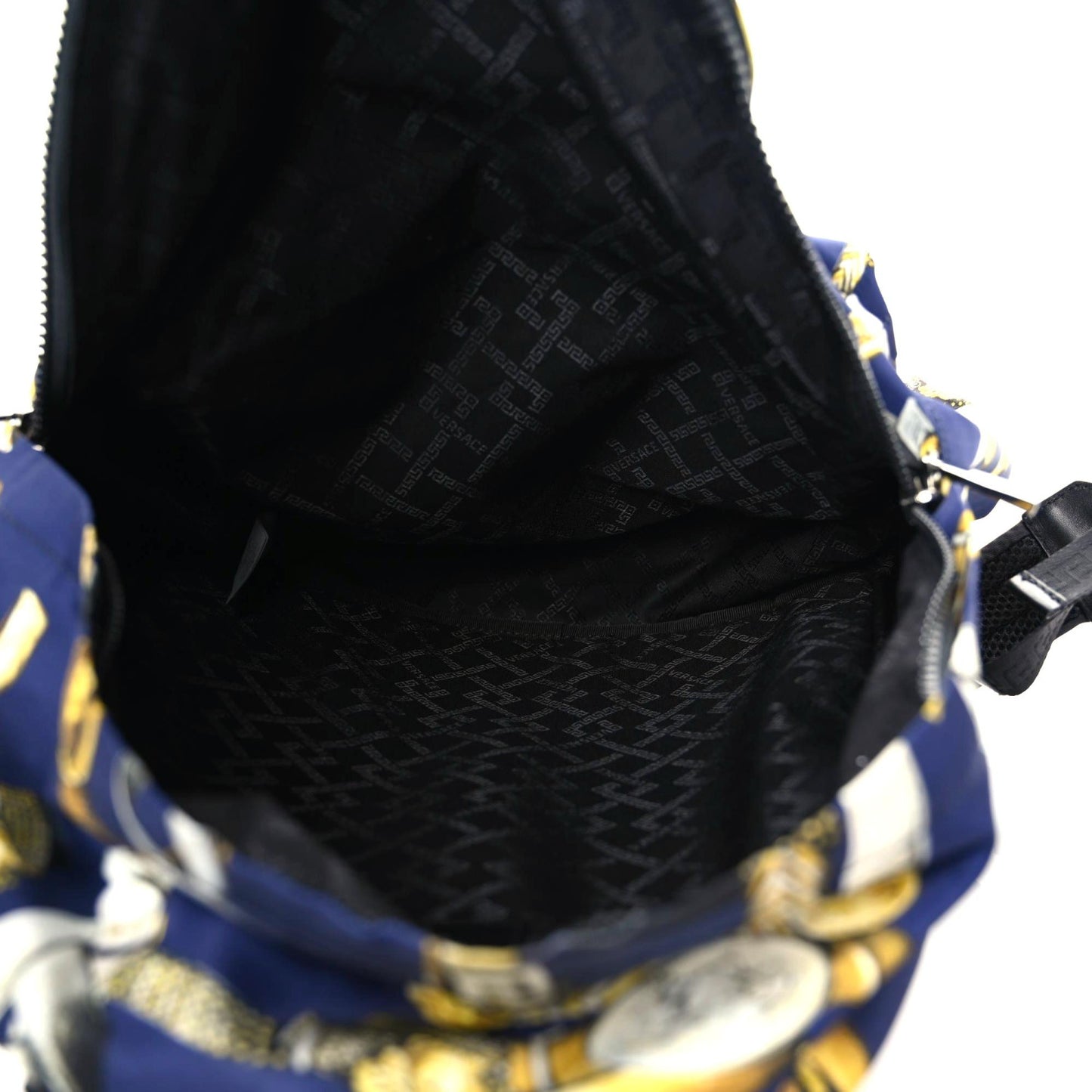 Nylon Print Backpack Navy Multicolor