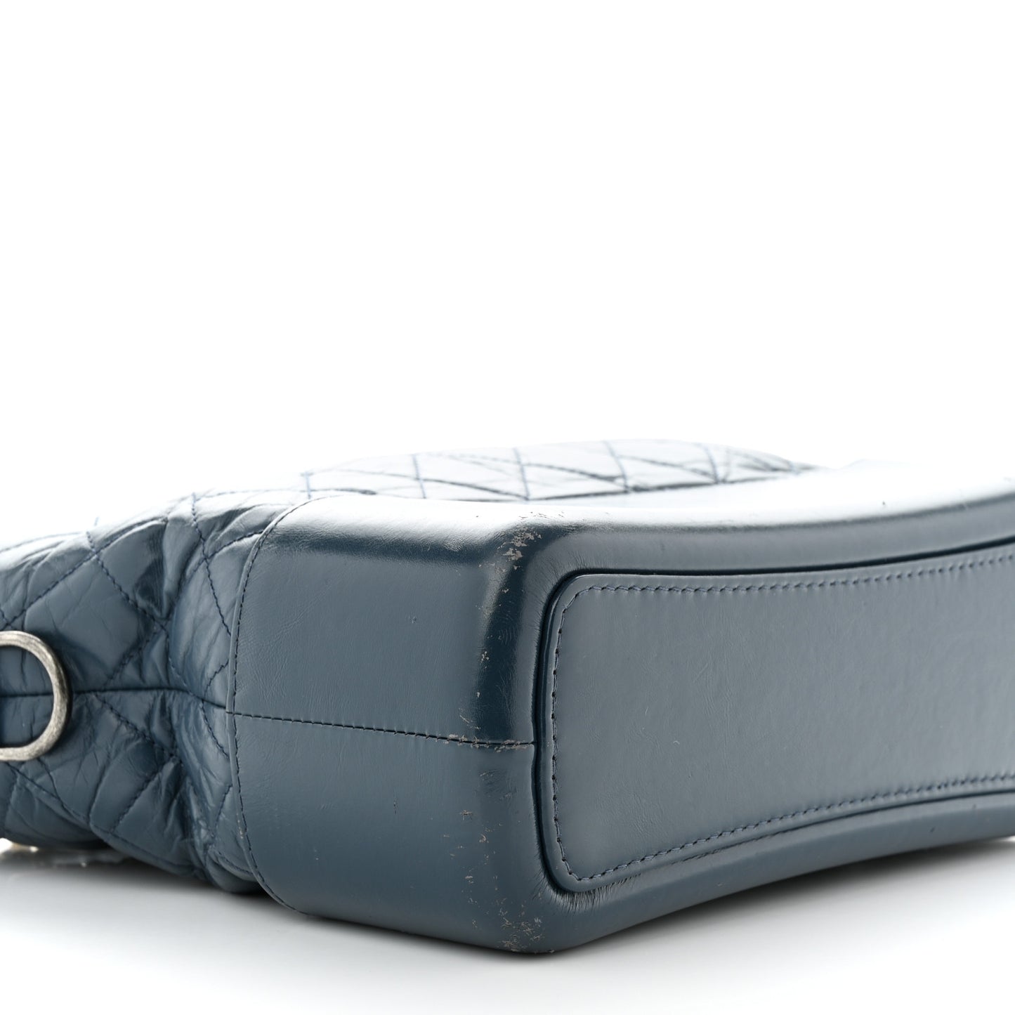 Aged Calfskin Quilted Medium Gabrielle Hobo Blue