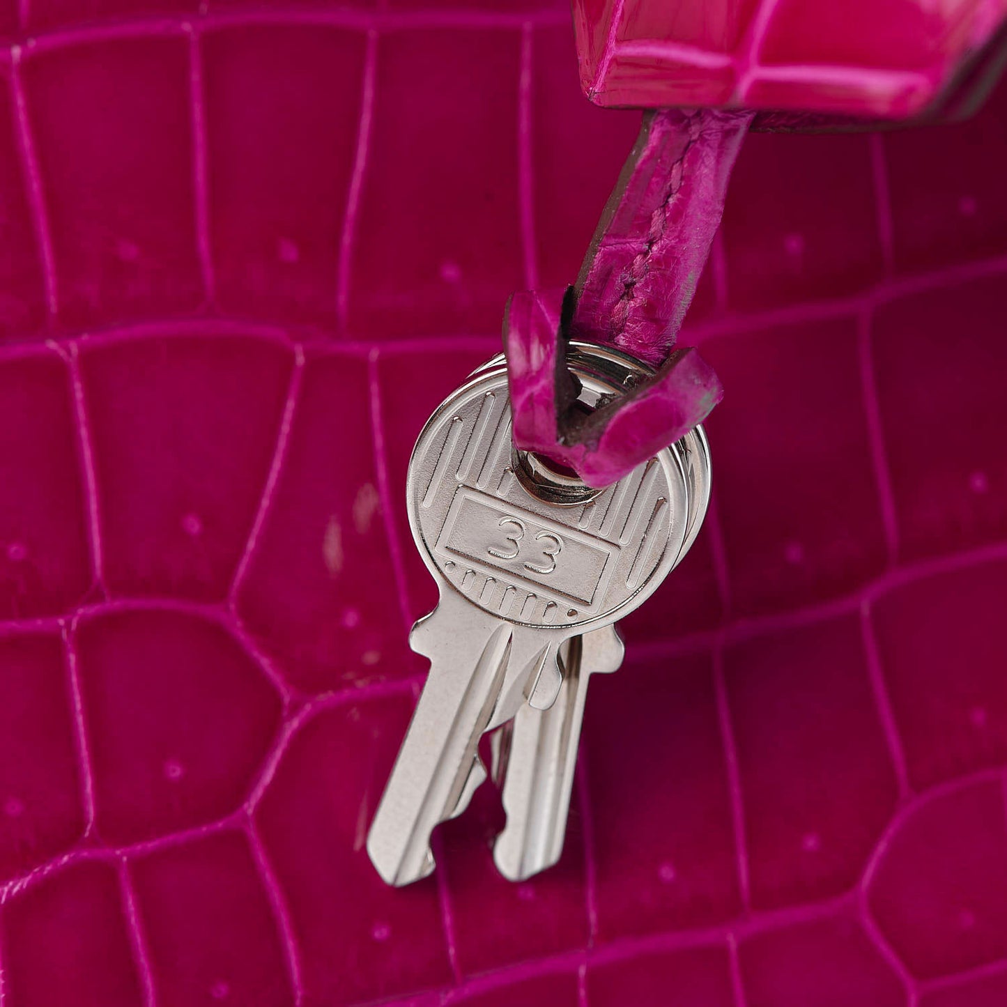 Shiny Niloticus Crocodile Birkin 25 Rose Scheherazade
