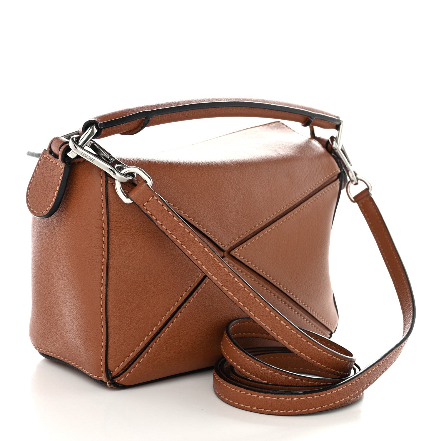 Loewe Calfskin Mini Puzzle Bag Tan 2 of 14