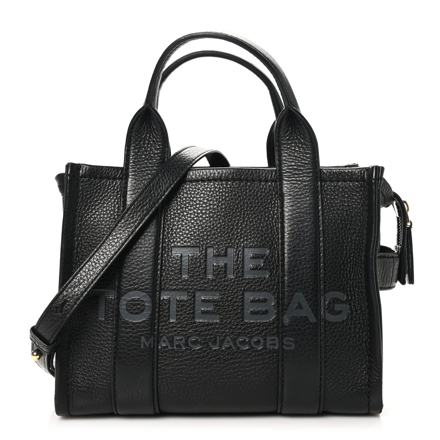Grained Calfskin Small The Tote Bag Black