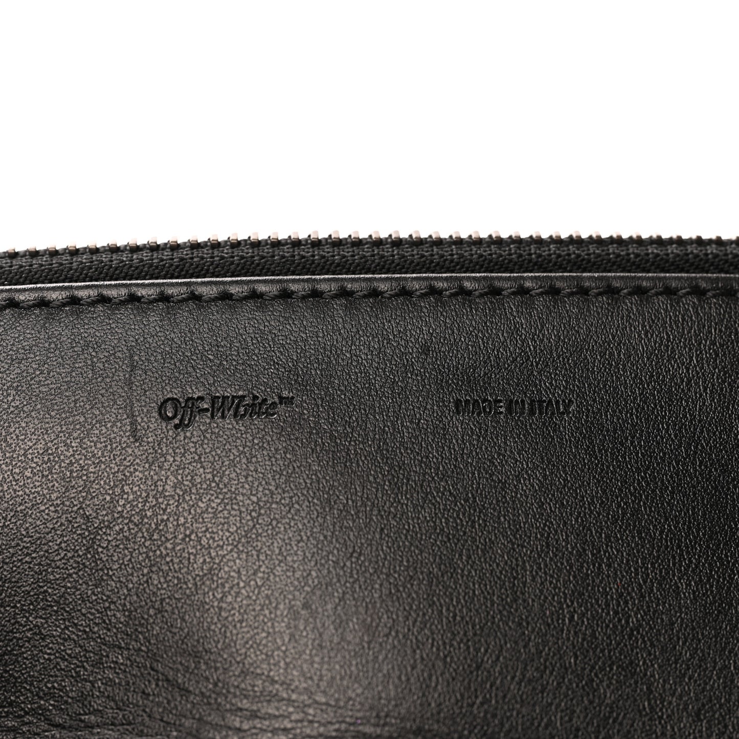 Calfskin Double Flat Pouch Black