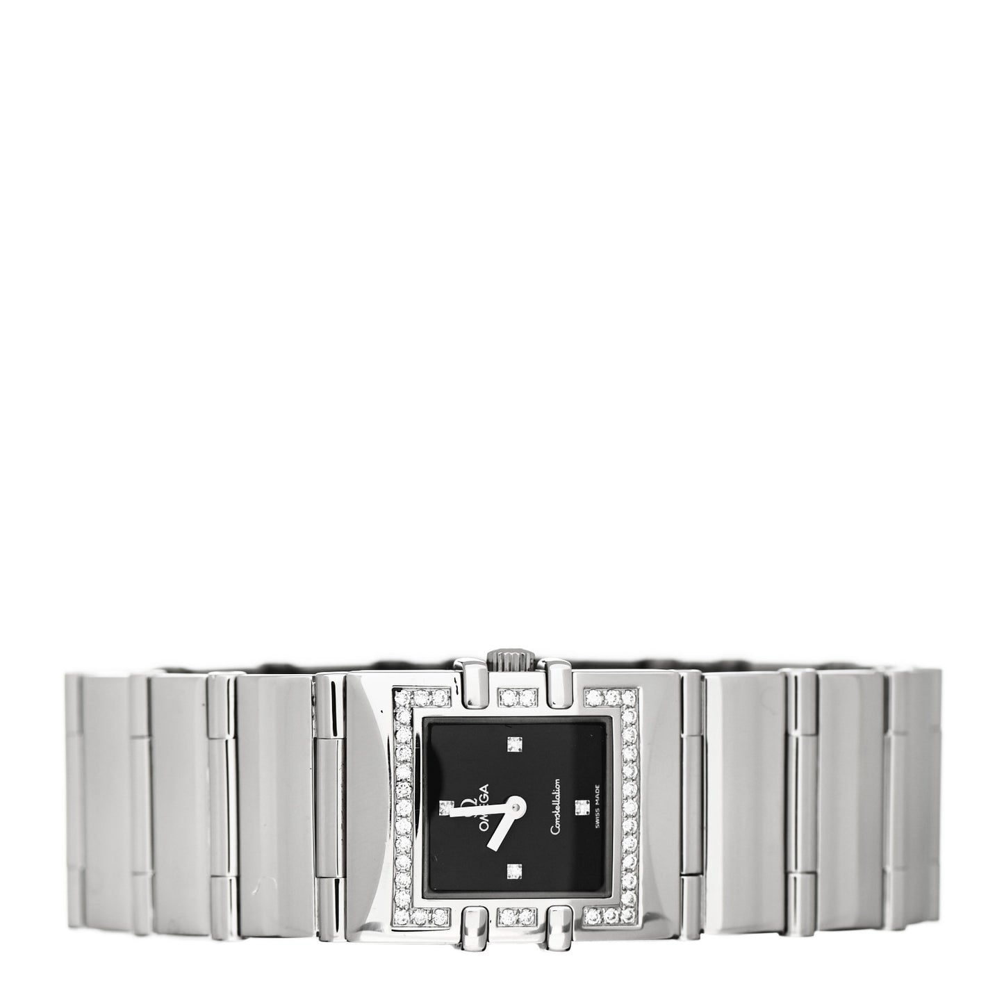 Stainless Steel Diamond 19mm Constellation Quadra Quartz Watch Black 1528.46.00