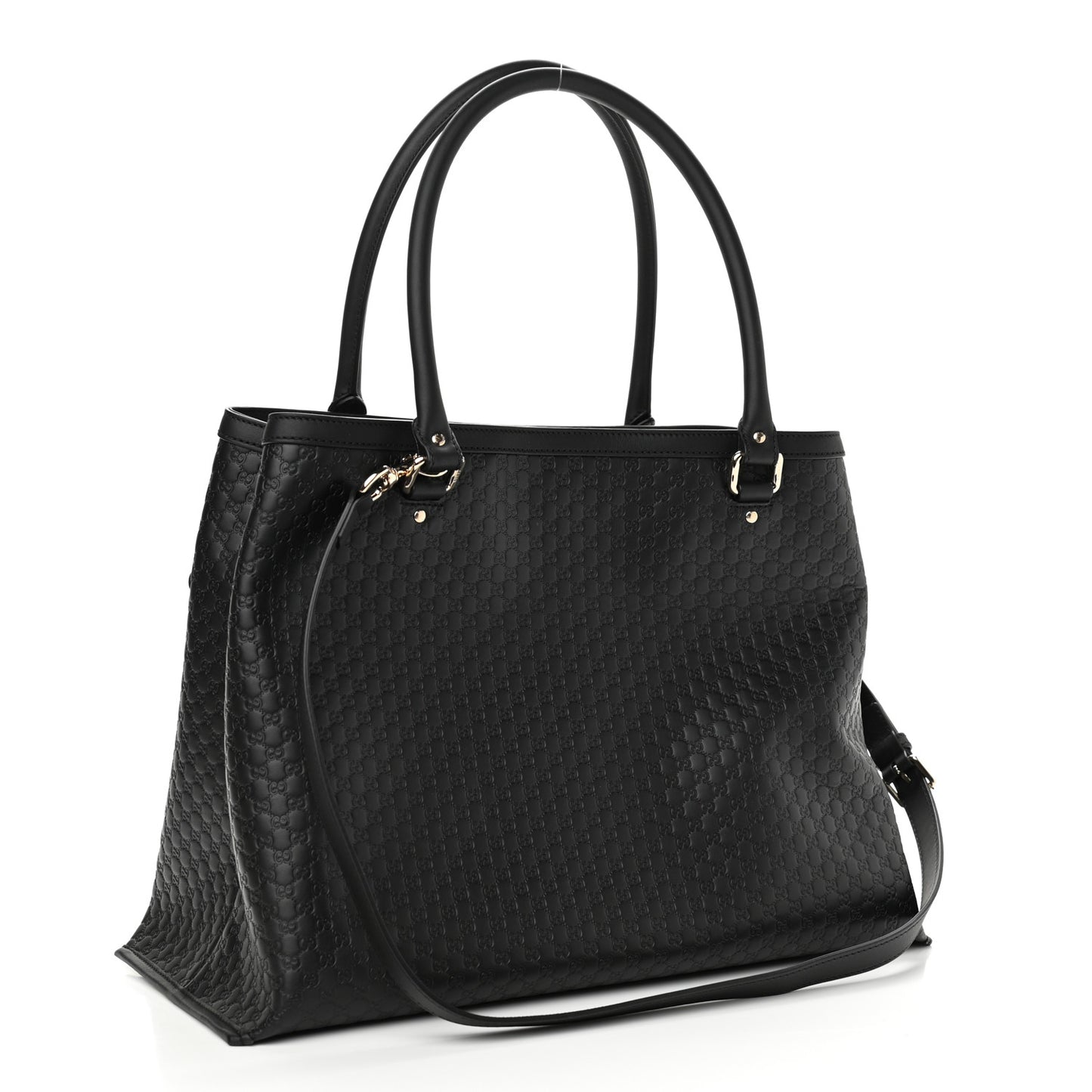 Soft Microguccissima Large Tote Black
