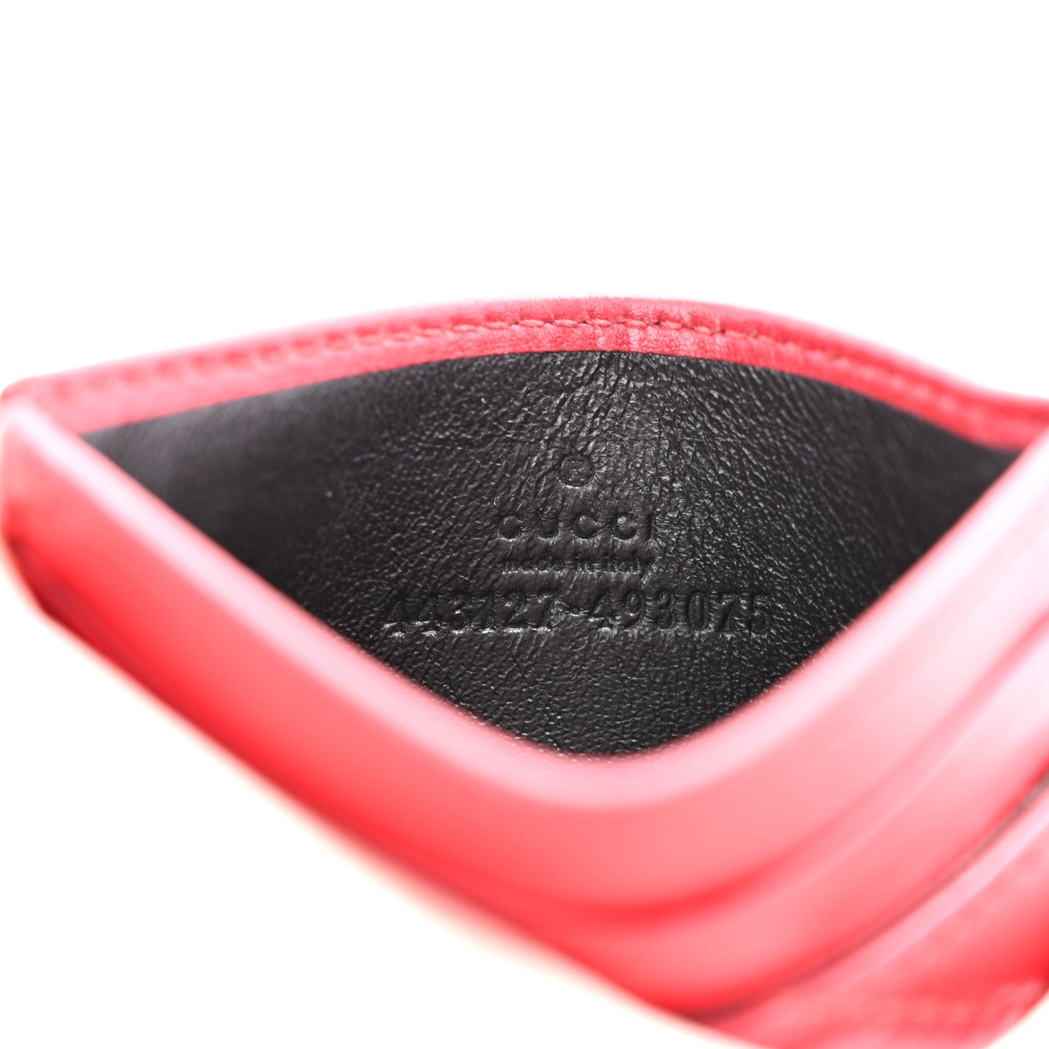 Gucci Calfskin Matelasse GG Marmont Card Holder Hibiscus Red 6 of 18