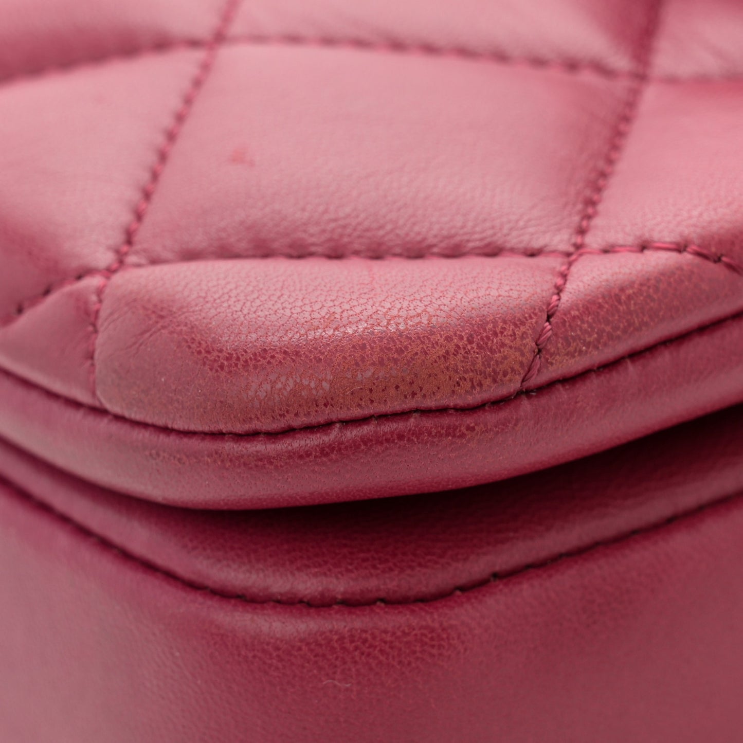 Lambskin Quilted Medium Trendy CC Flap Dual Handle Bag Dark Pink