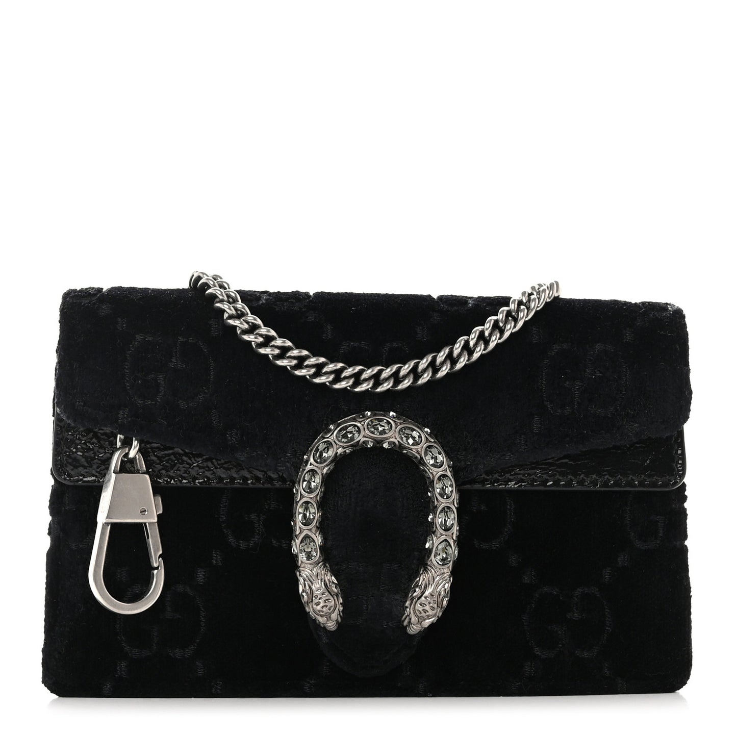 Velvet Super Mini Dionysus Shoulder Bag Black