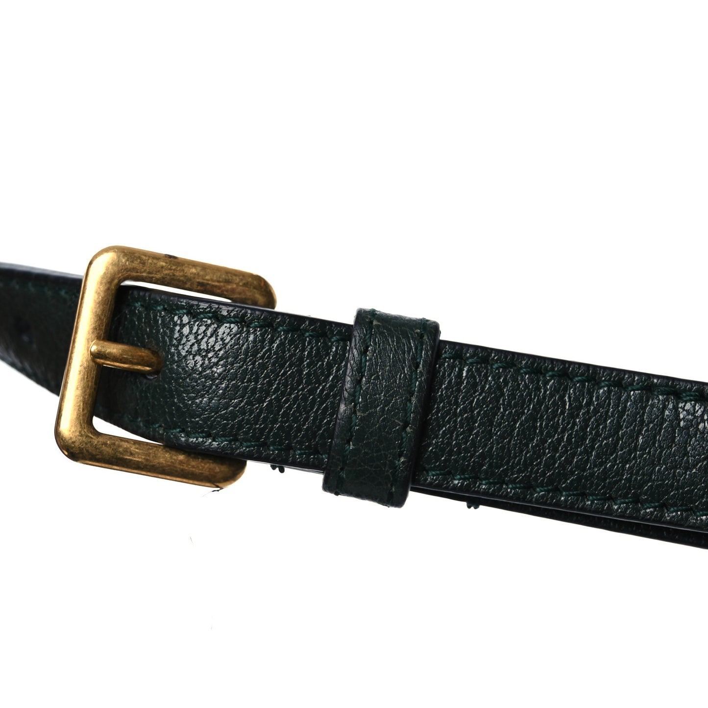 Goatskin Saddle Belt Bag Green