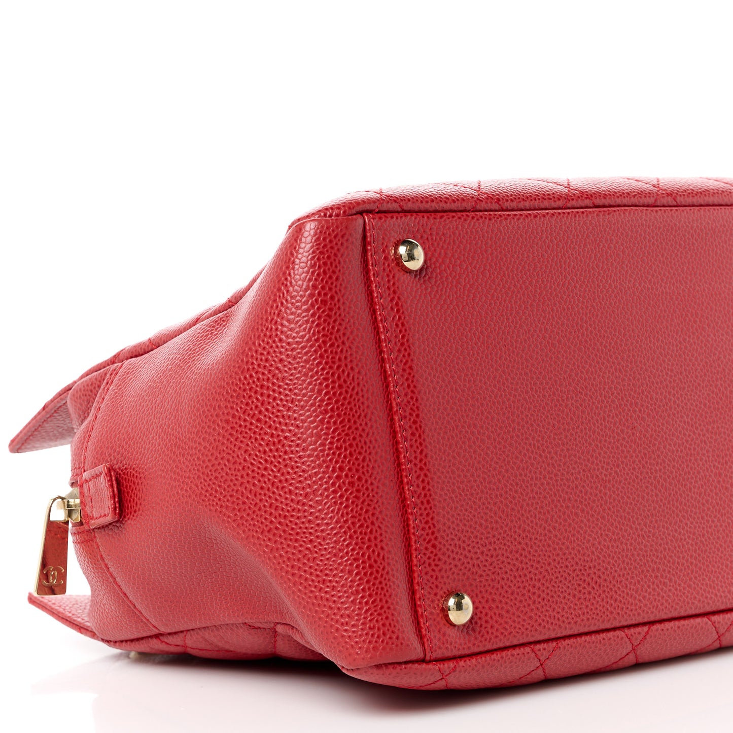 Caviar Quilted Petit Timeless Shopping Tote PTT Red