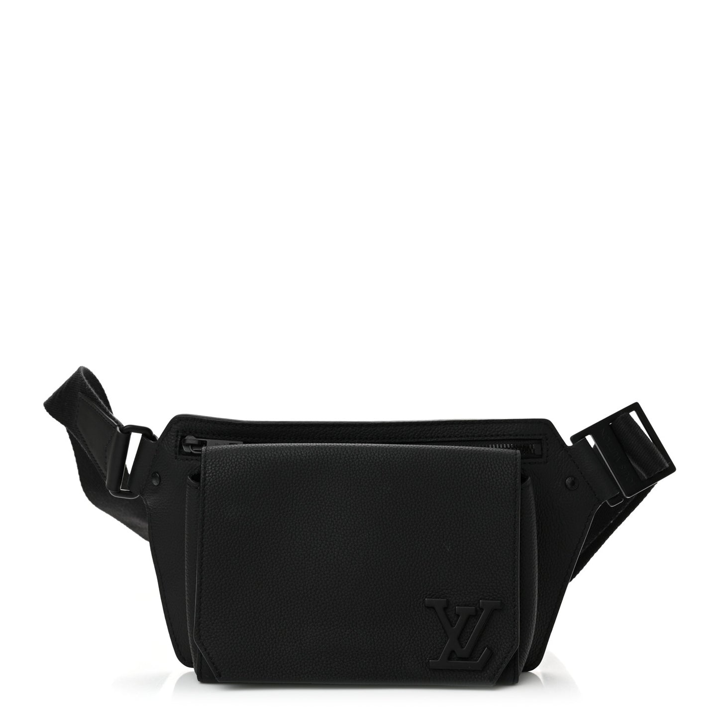 Grained Calfskin Aerogram Takeoff Sling Black