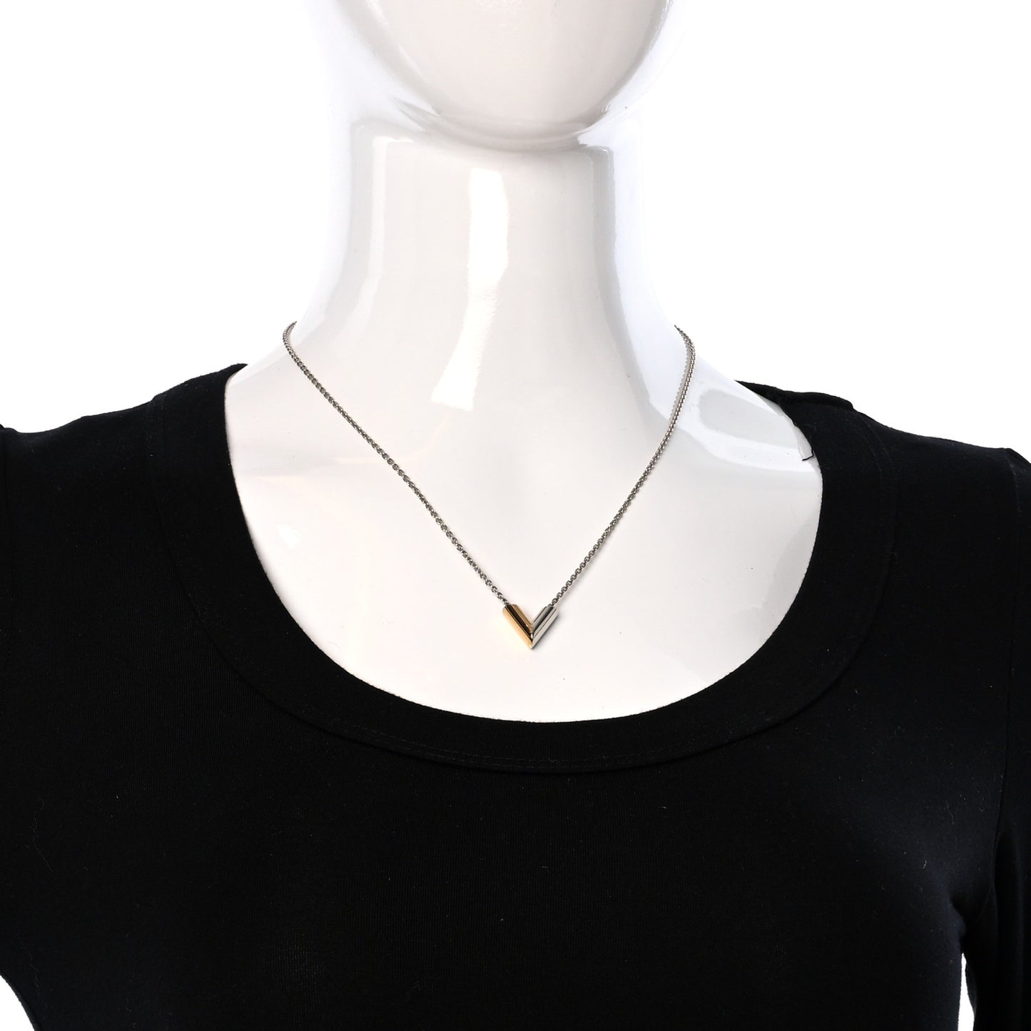 Essential V Necklace Silver Gold