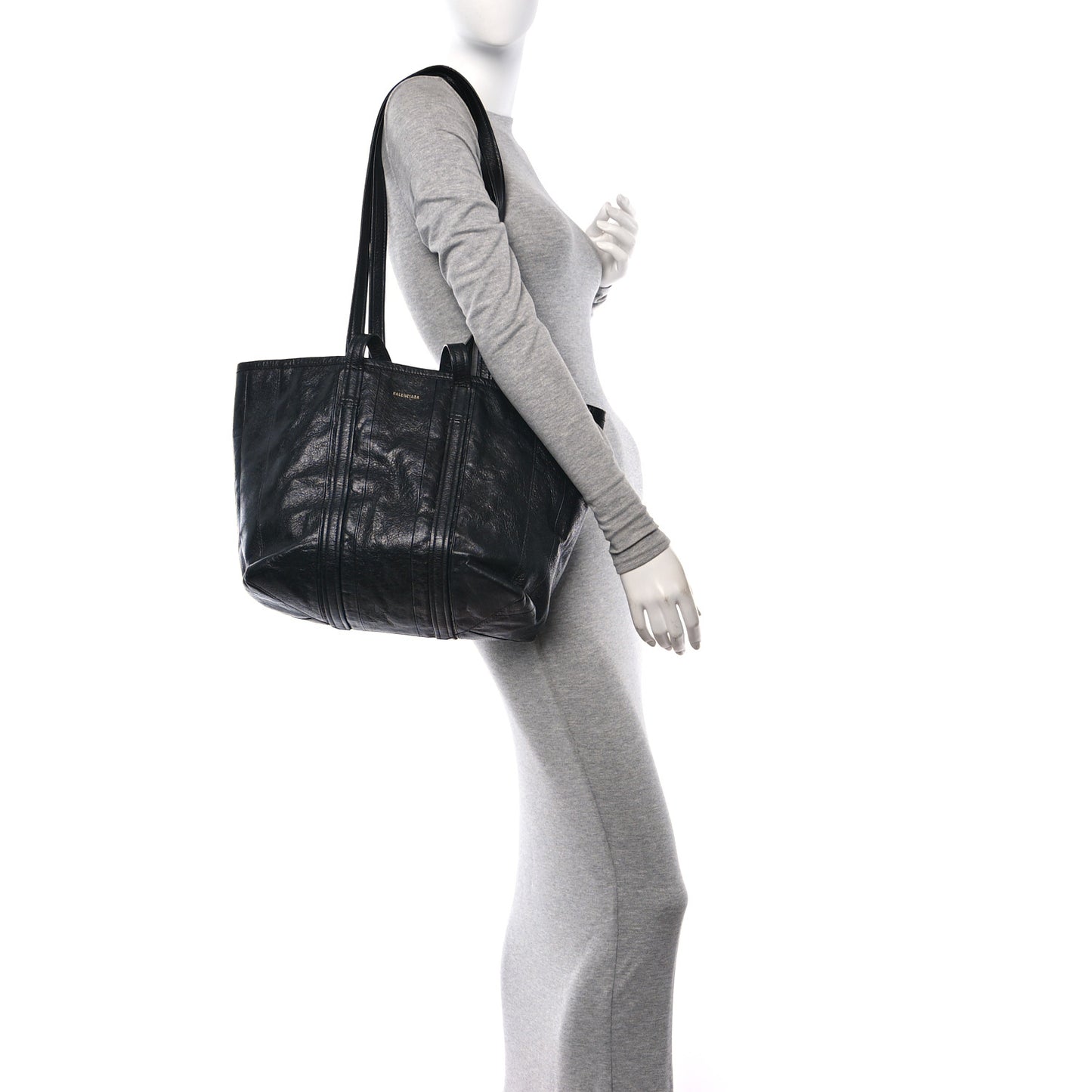 Agneau Arena Medium Barbes East West Shopper Black