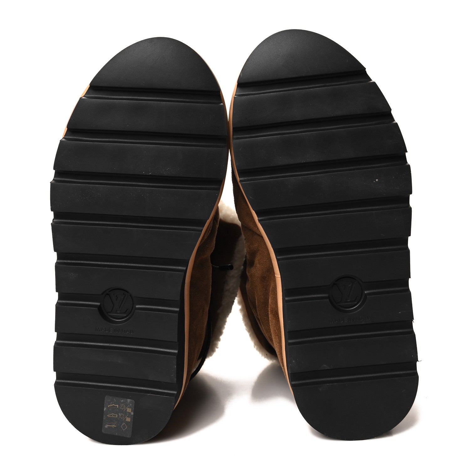 Louis Vuitton Suede Shearling Quilted Flat Ankle Boot 40 Beige 5 of 7