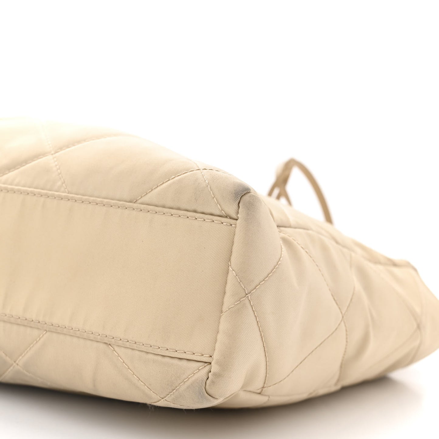 Re-Nylon Stitched Re-Edition 1995 Chaine Small Tote Bag Desert Beige