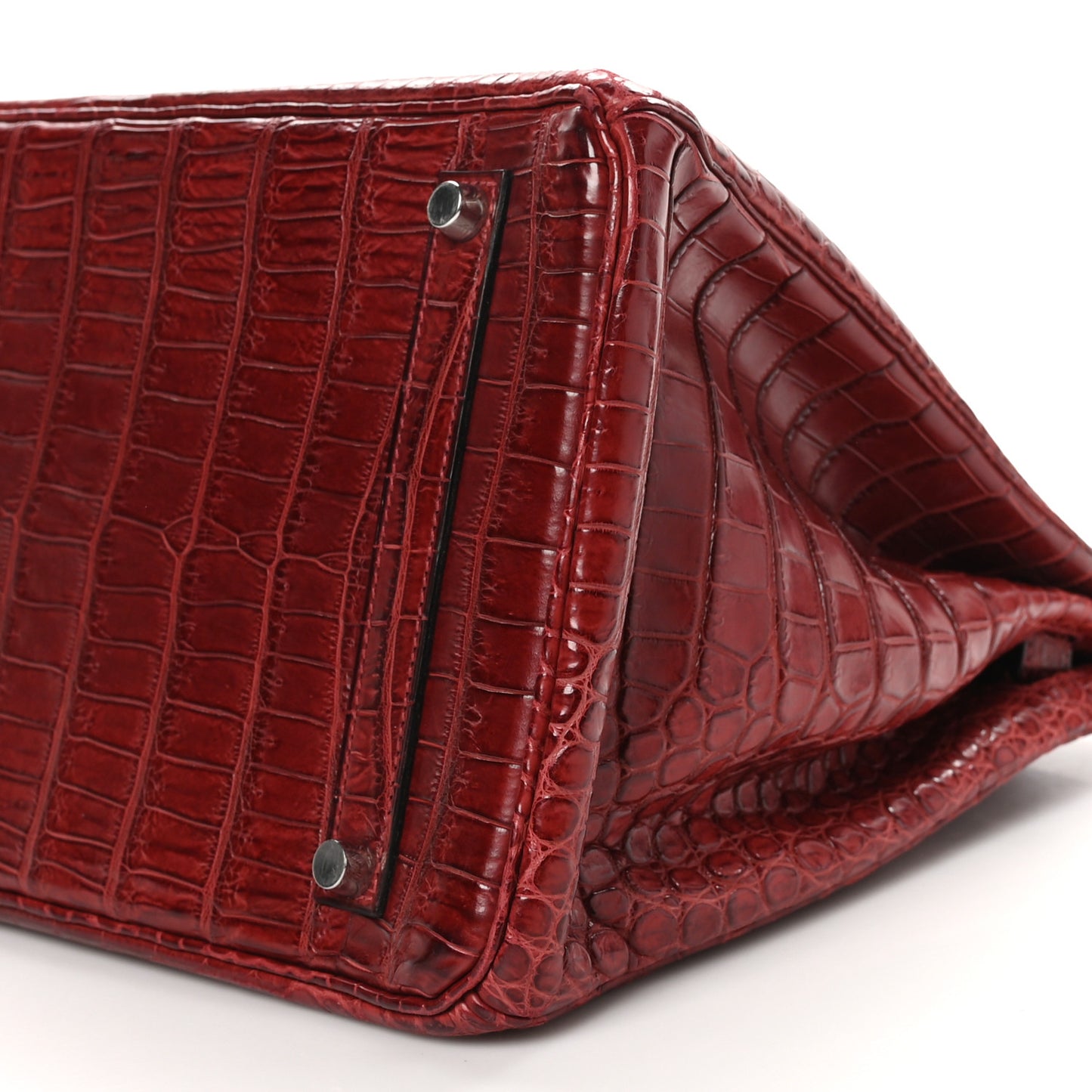 Matte Porosus Crocodile Birkin 35 Rouge H