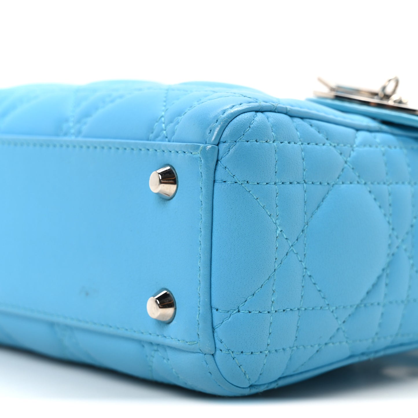 Lambskin Cannage Mini Lady Dior Blue