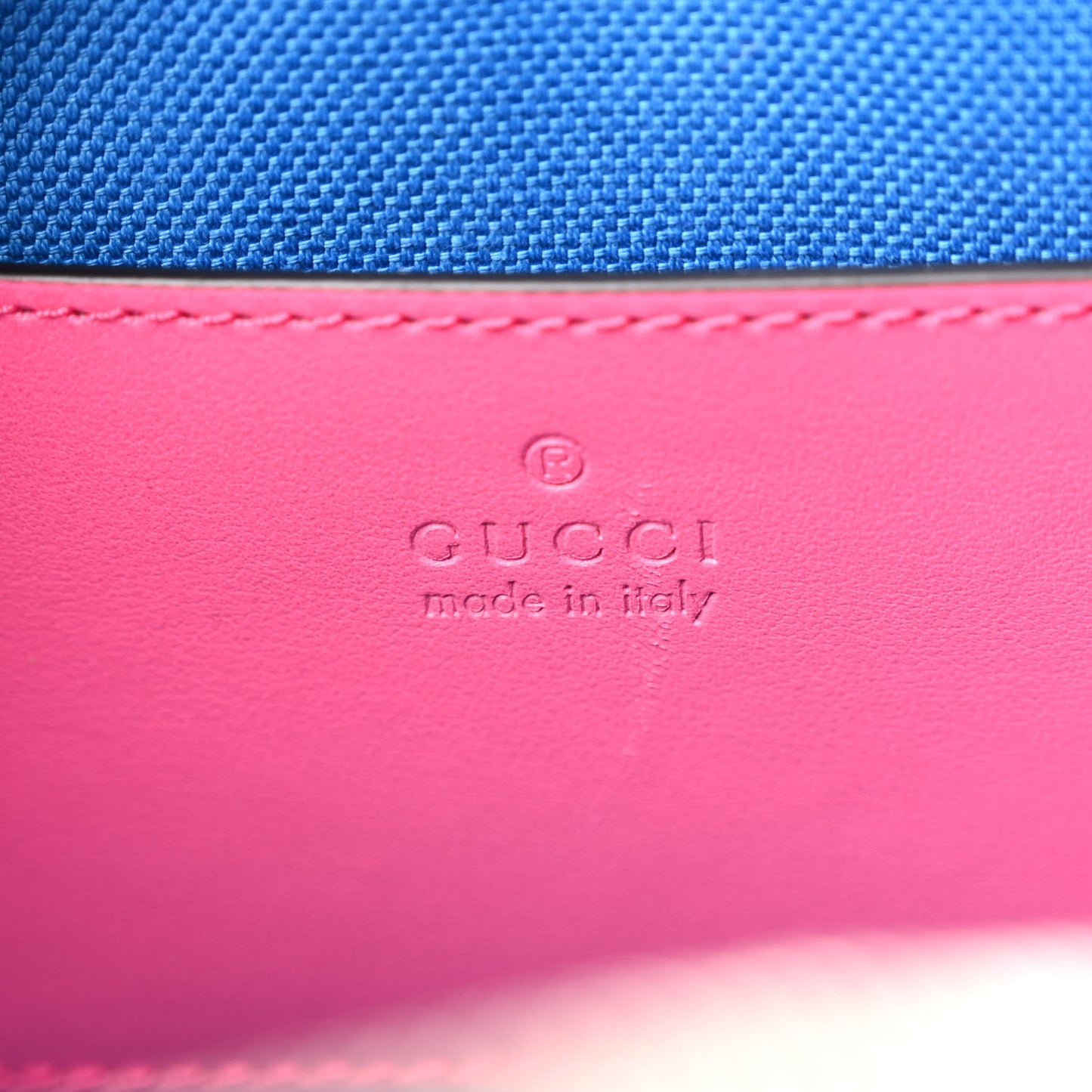 Calfskin GG Tennis Bi-Color Embossed Mini Duffle Bag Modern Fucsia Modern Blue