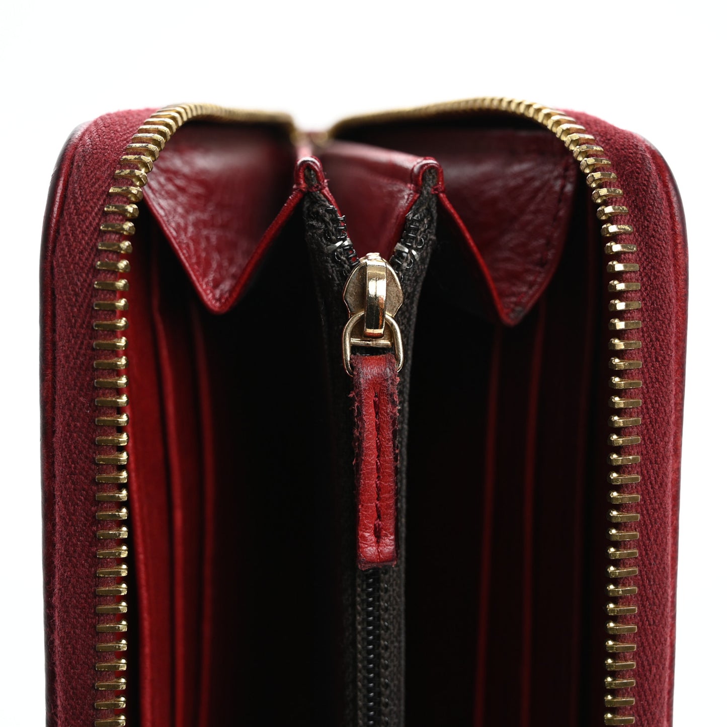 Zucca Zip Around Wallet Red