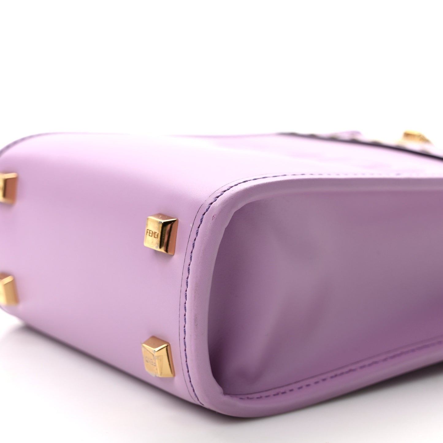 Vitello King Plexiglass Logo Embossed Mini Fendi Sunshine Shopper Tote Lavanda