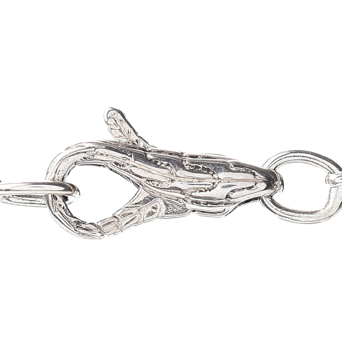 Sterling Silver Black Sapphire Legends Naga Pendant Necklace