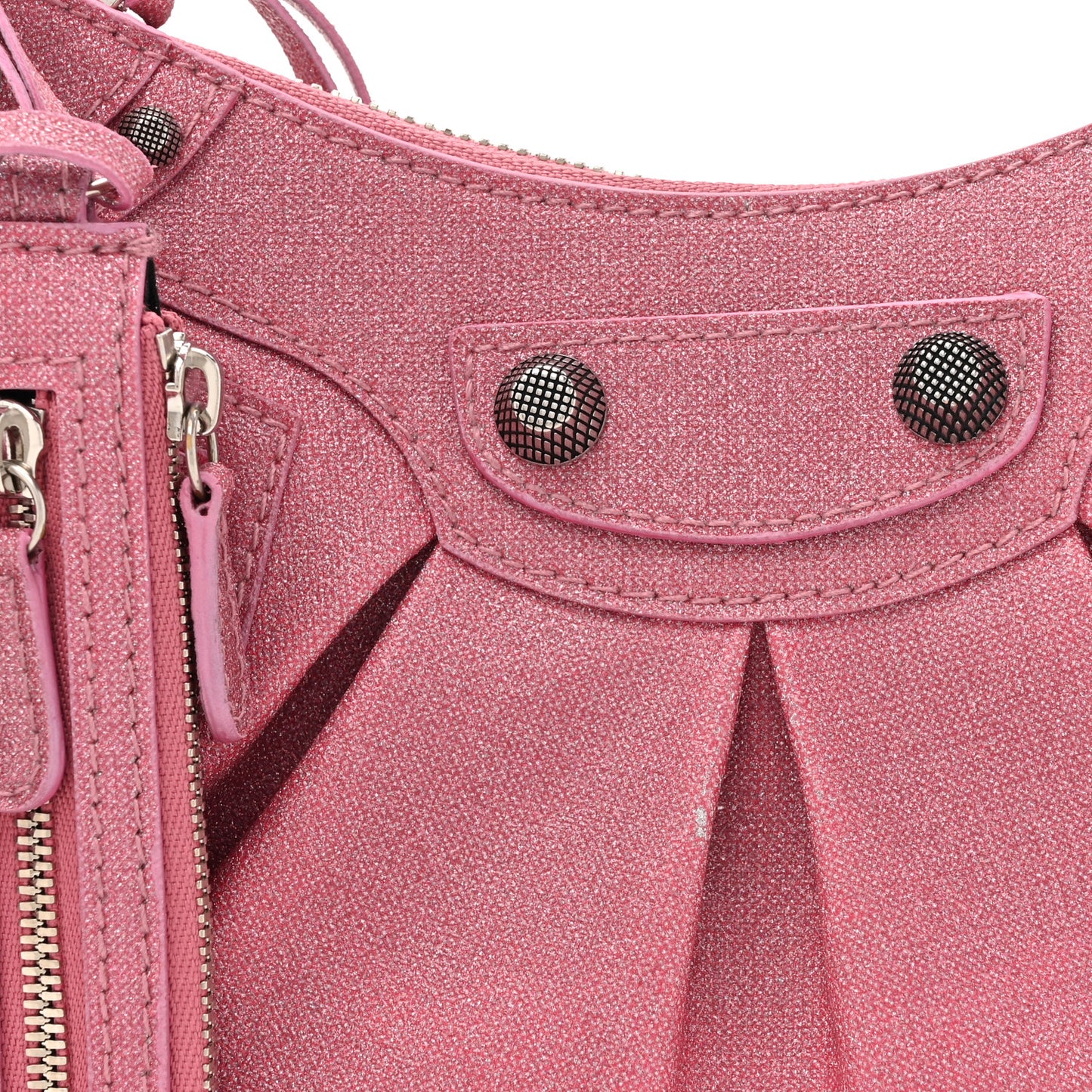Sparkling Fabric Le Cagole Shoulder Bag XS Sweet Pink
