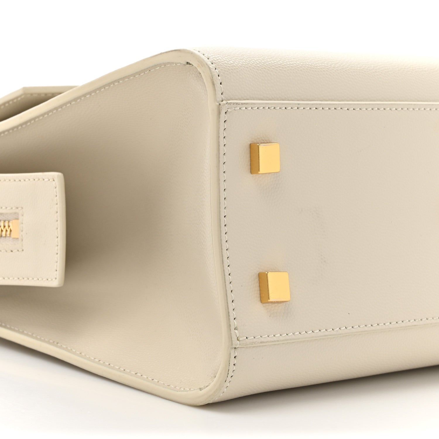 Saint Laurent Grain De Poudre Small Uptown Tote Crema Soft 10 of 16