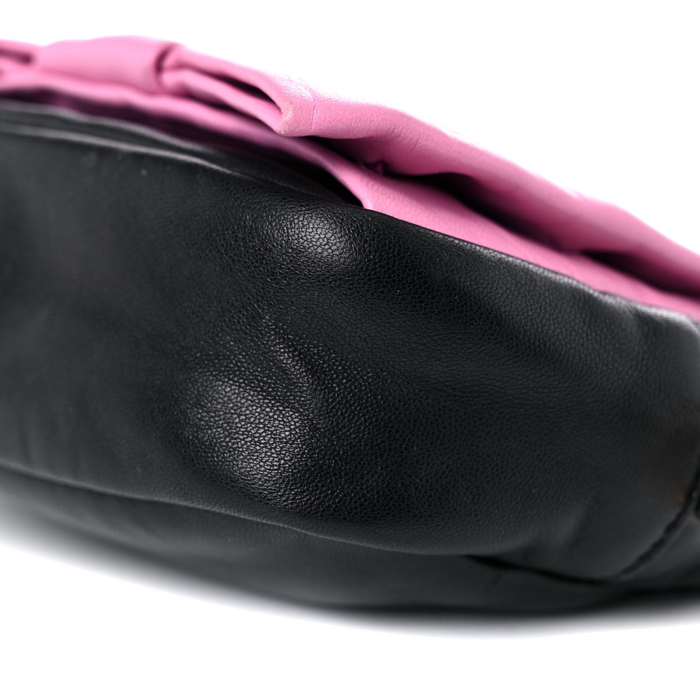 Nappa Zippers Bow Clutch Black Geranio