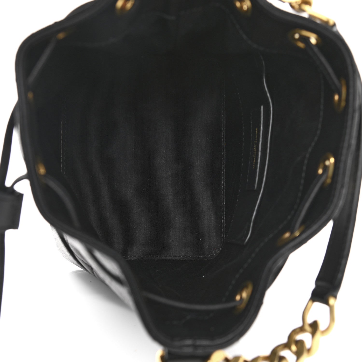 Saint Laurent Lambskin Quilted Small Emmanuelle Bucket Bag Black 5 of 11