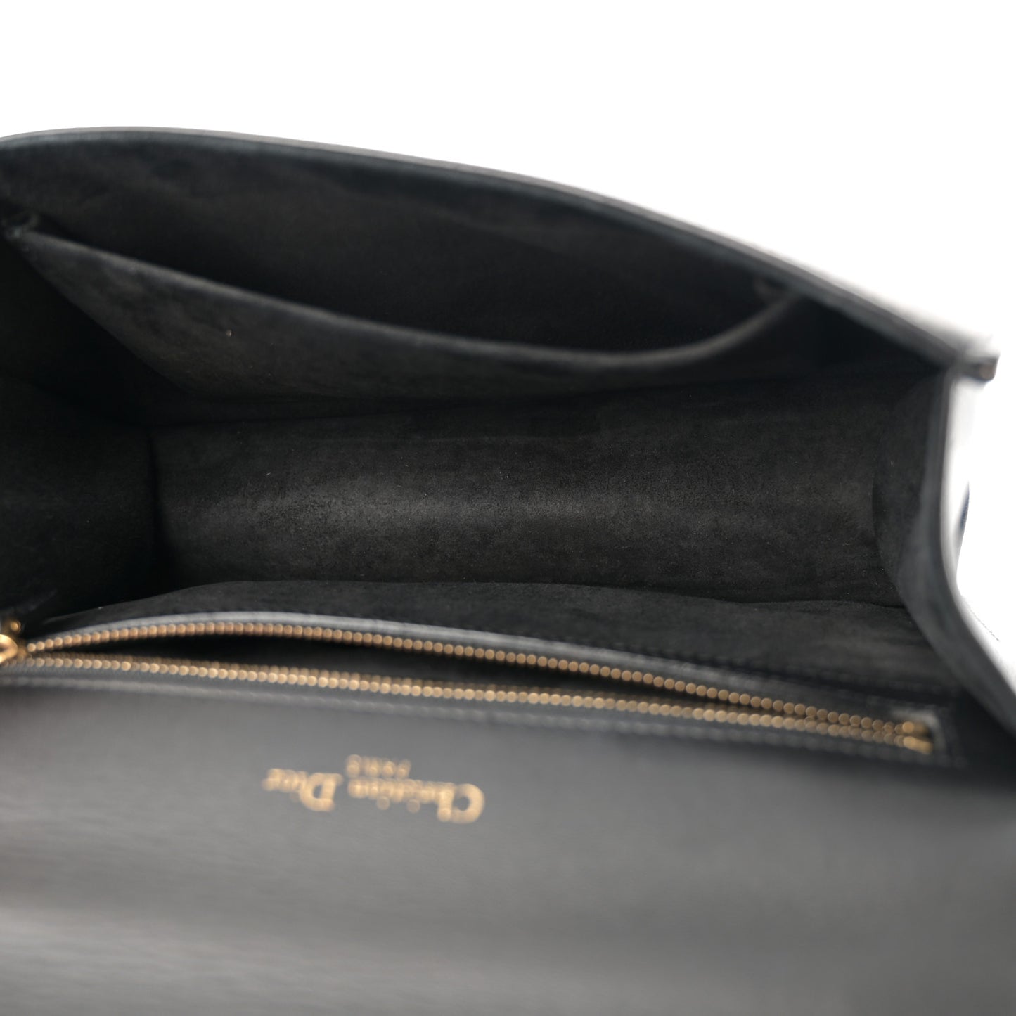 Lambskin Studded Medium Diorama Flap Bag Black