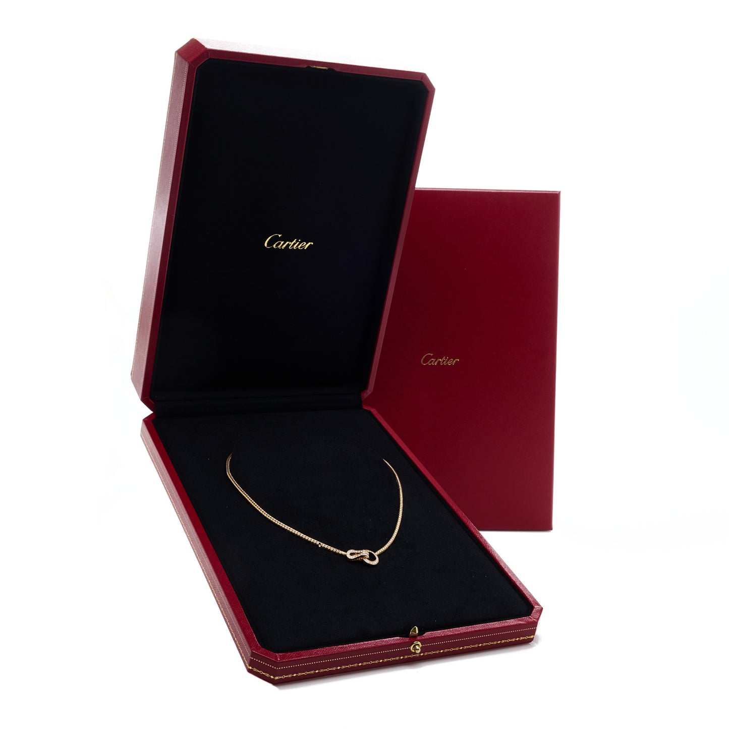 18K Yellow Gold Diamond Agrafe Rope Necklace
