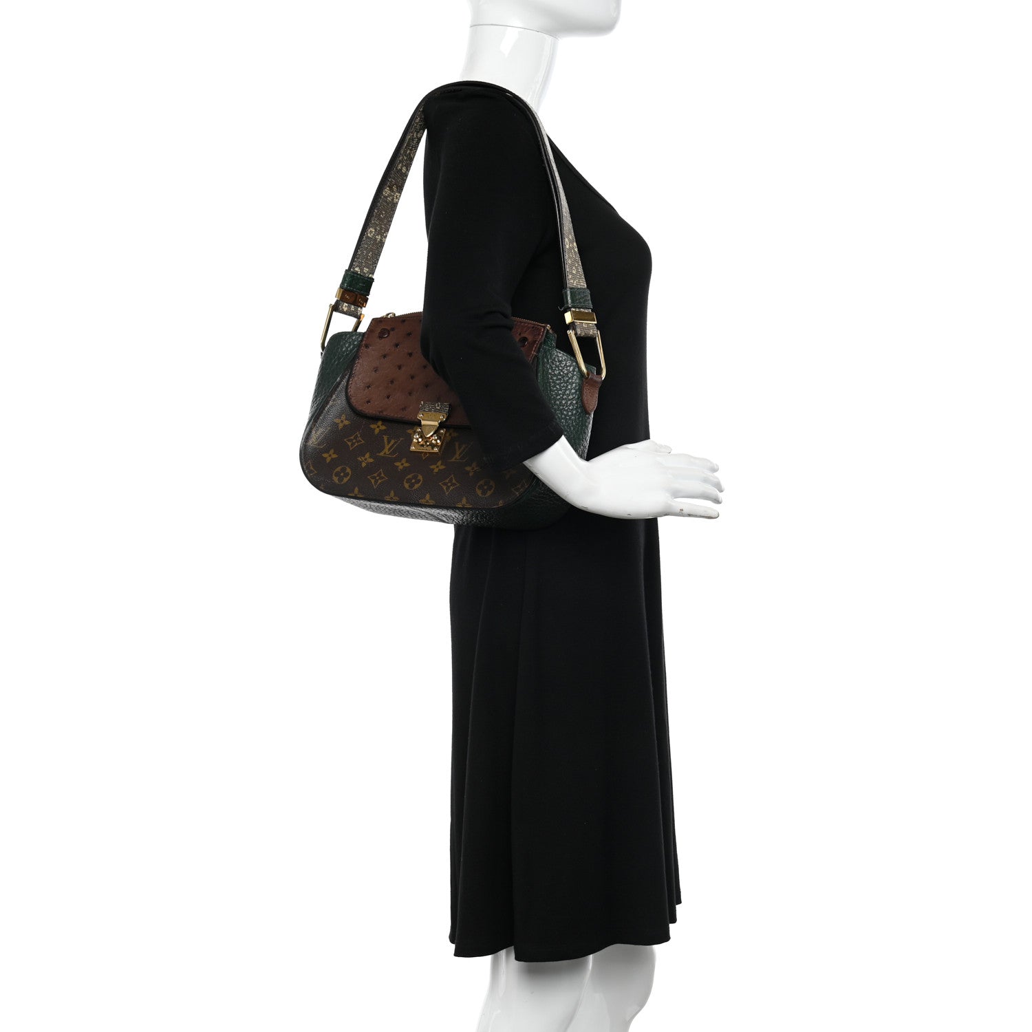 Louis Vuitton Ostrich Lizard Exotique Majestueux Shoulder Bag Vert 2 of 13