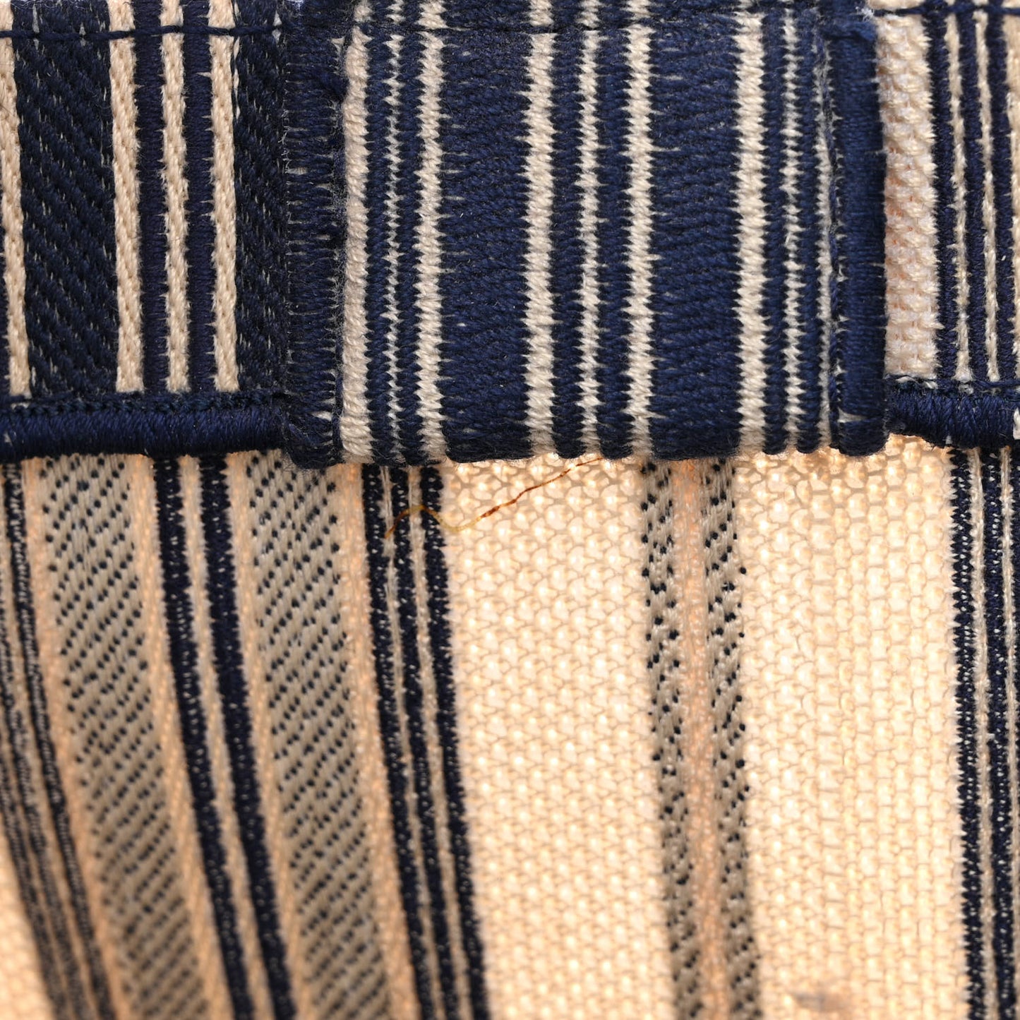 Canvas Embroidered Forte Dei Marmi Striped Book Tote Blue