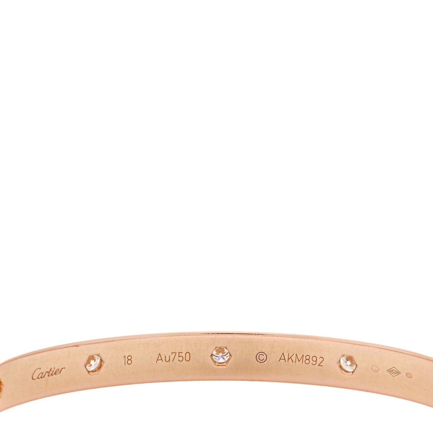 18K Pink Gold 10 Diamond LOVE Bracelet 18