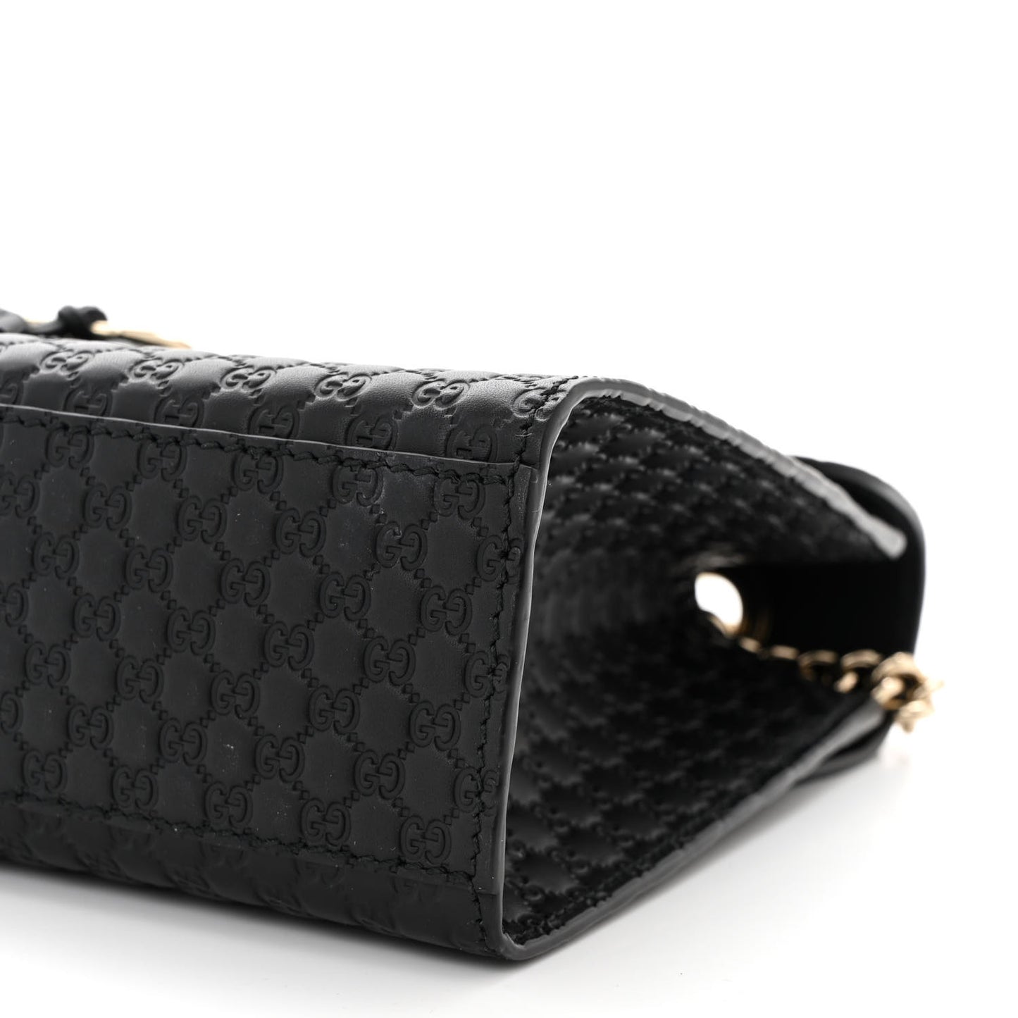 Microguccissima Medium Emily Chain Shoulder Bag Black