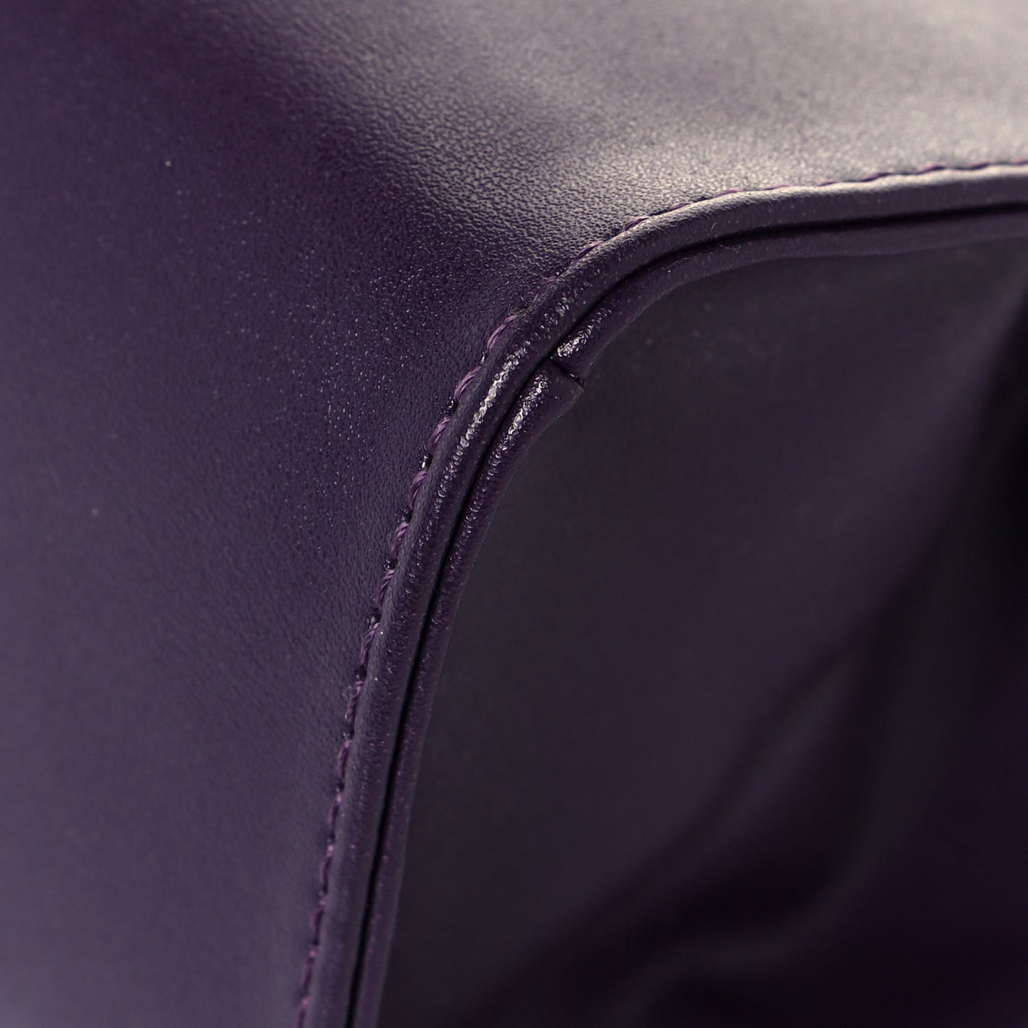 Vegan Leather Small Shopping Bag Eggplant