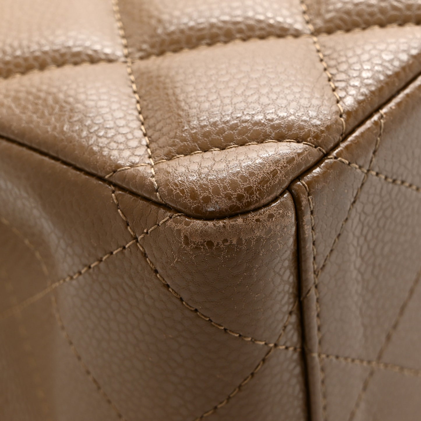 Caviar Quilted Maxi Double Flap Brown