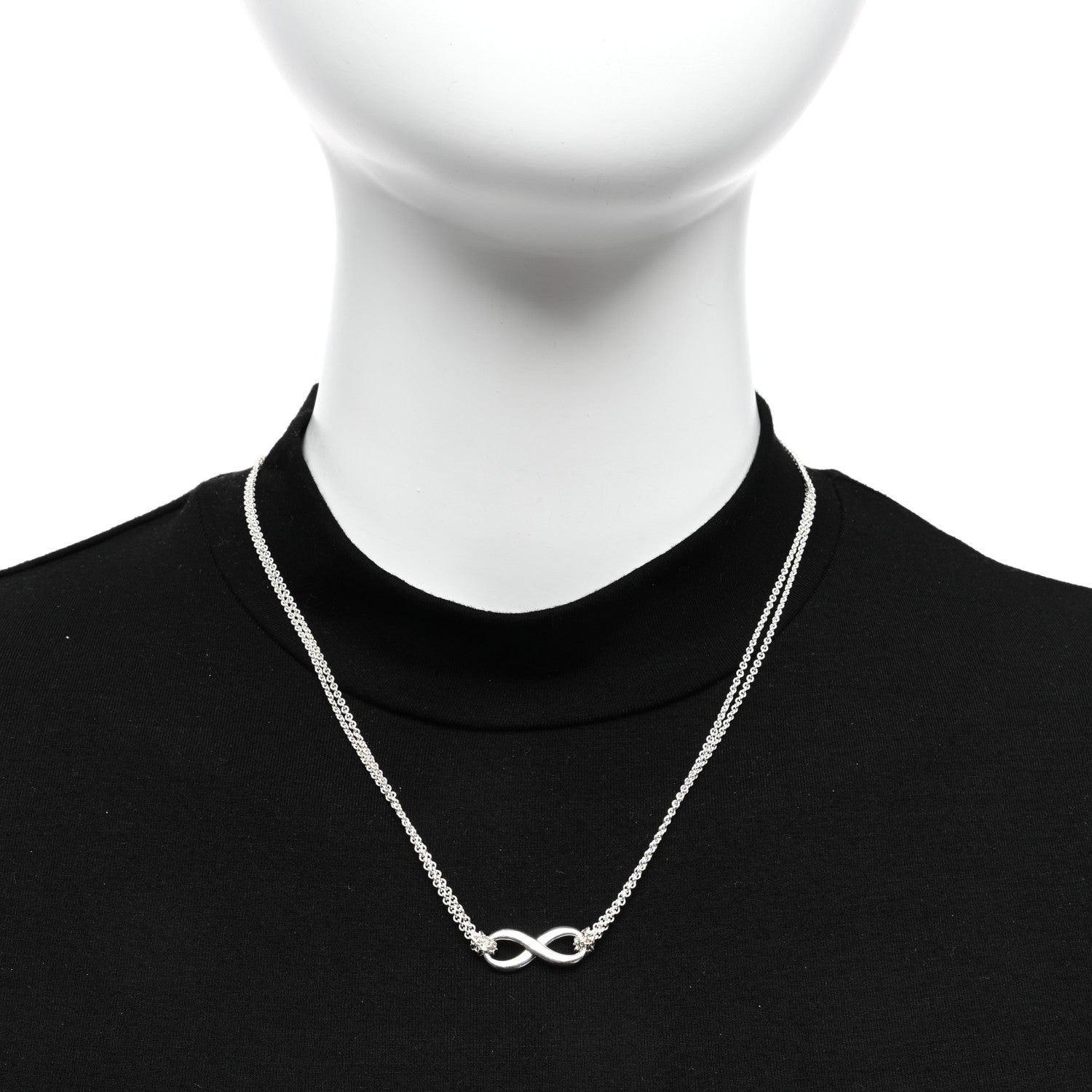 Tiffany Sterling Silver Infinity Pendant Necklace 2 of 4