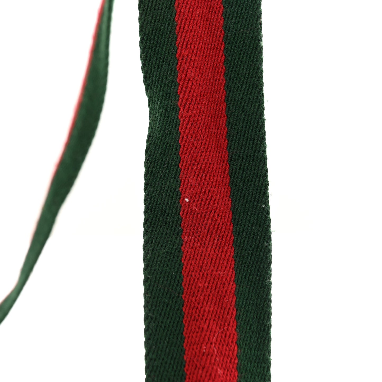Nylon Calfskin Double G Web 40mm Belt Green Red Cuir