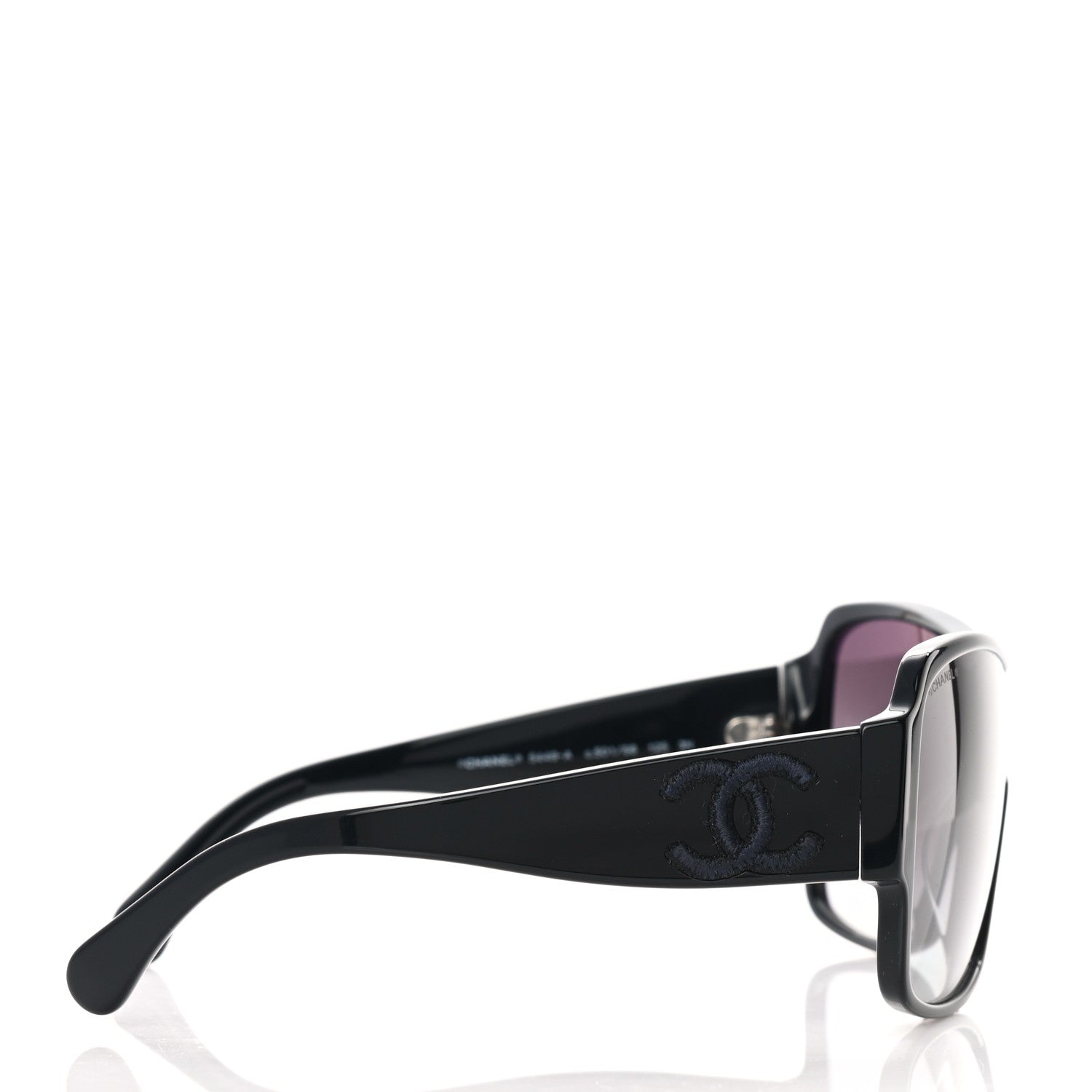 Chanel Acetate Shield Sunglasses 5449-A Black 3 of 8