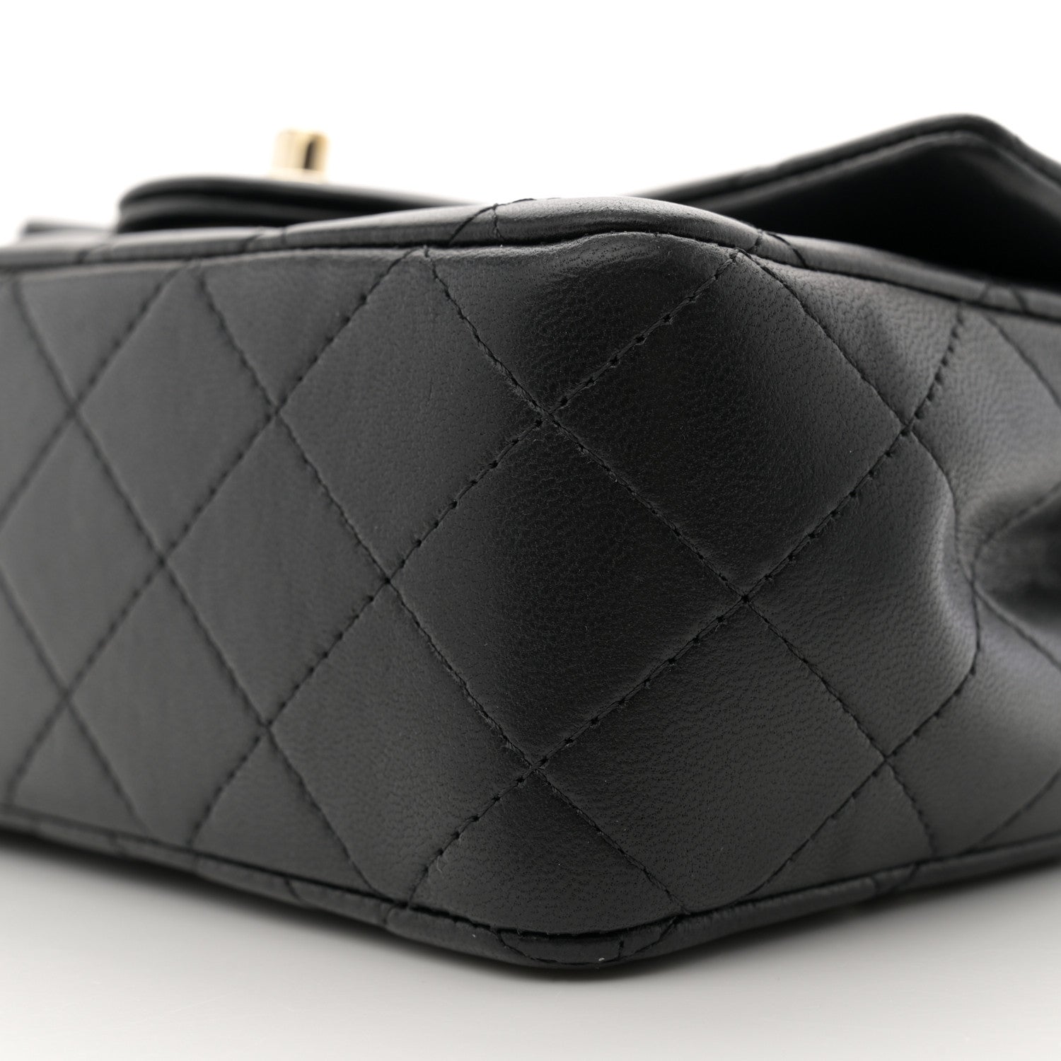 Chanel Lambskin Quilted Mini Top Handle Rectangular Flap Black 10 of 11