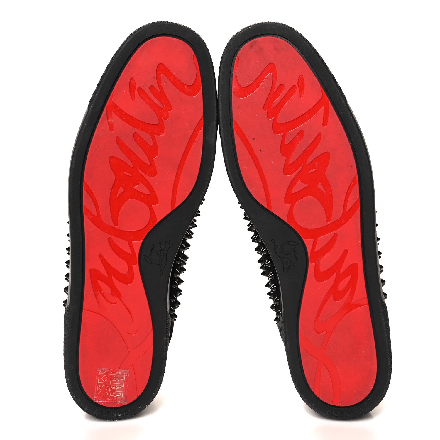 Christian Louboutin Veau Velours Mens Louis Orlato Flat Spikes Sneakers 45.5 Black 6 of 9