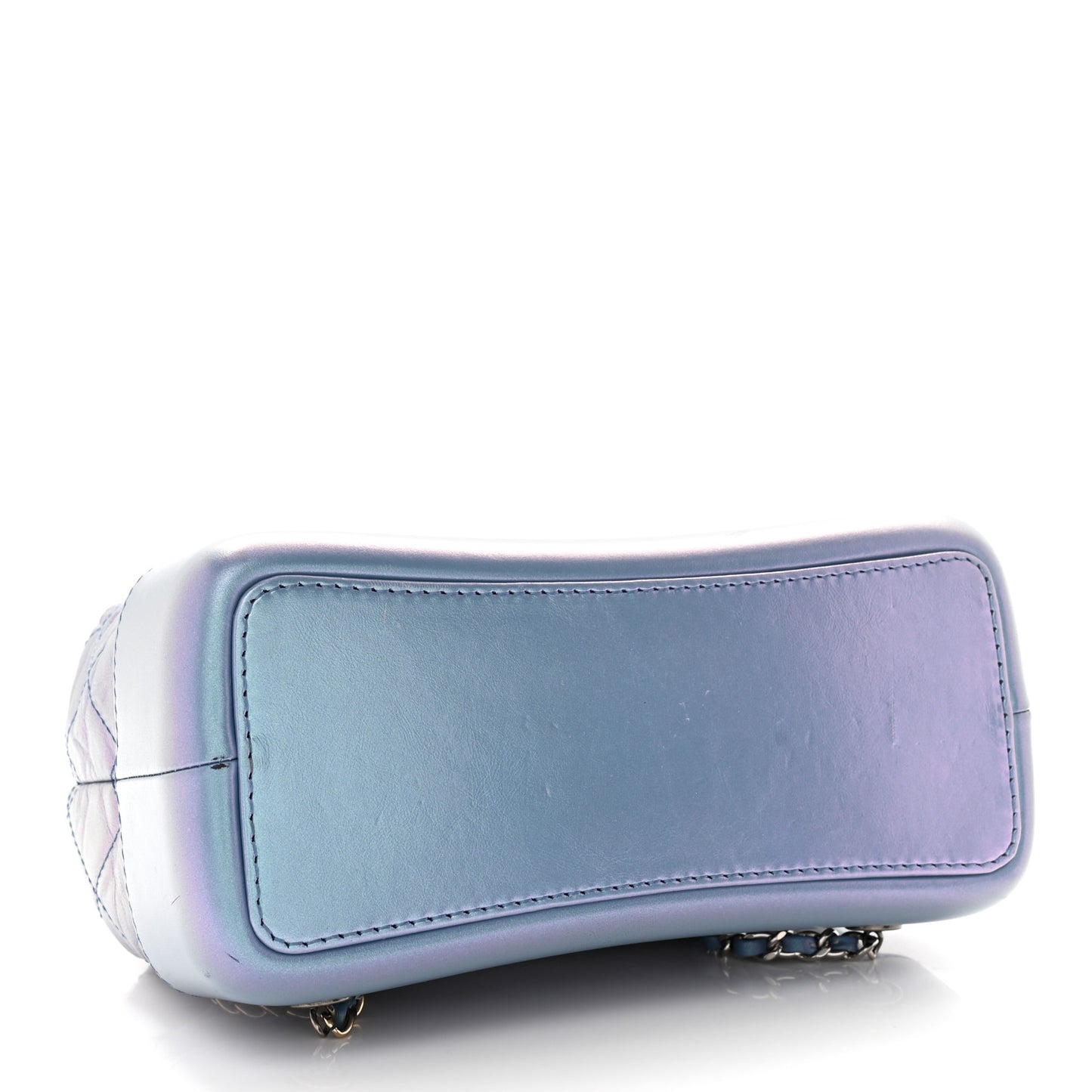 Iridescent Lambskin Calfskin Small Quilted Gabrielle Backpack Light Purple