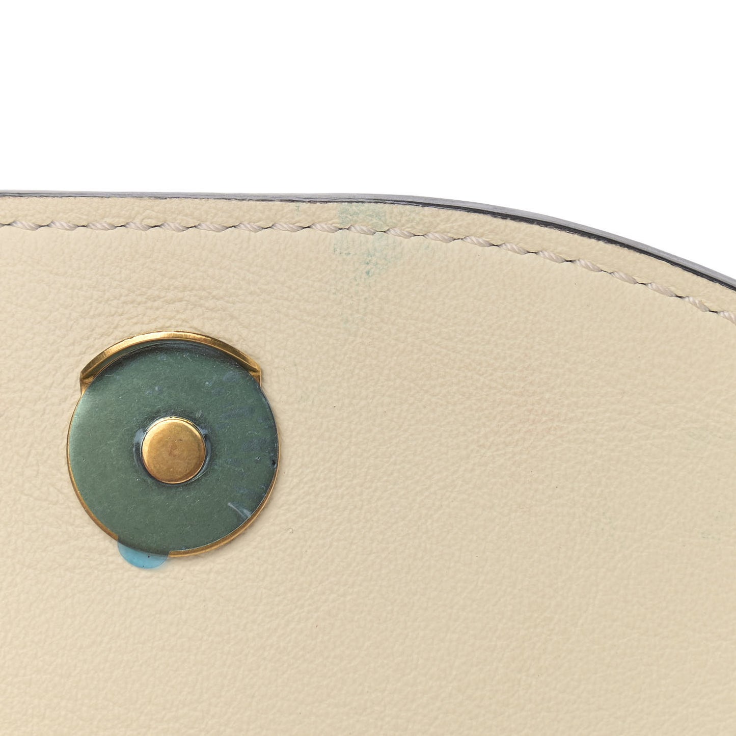 Calfskin Small Nile Bracelet Minaudiere Bag Off White