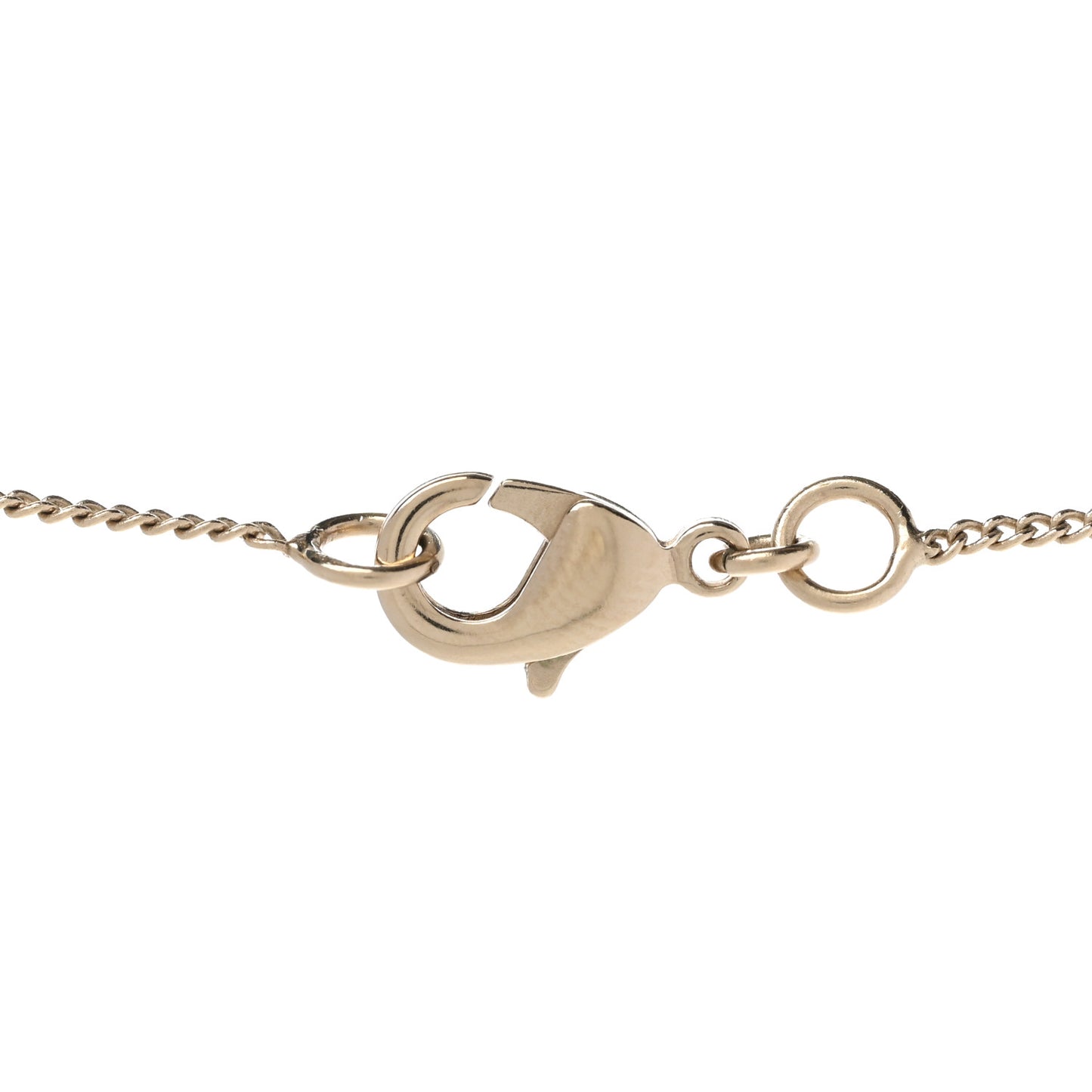 Enamel CC Camellia Necklace Ivory Gold