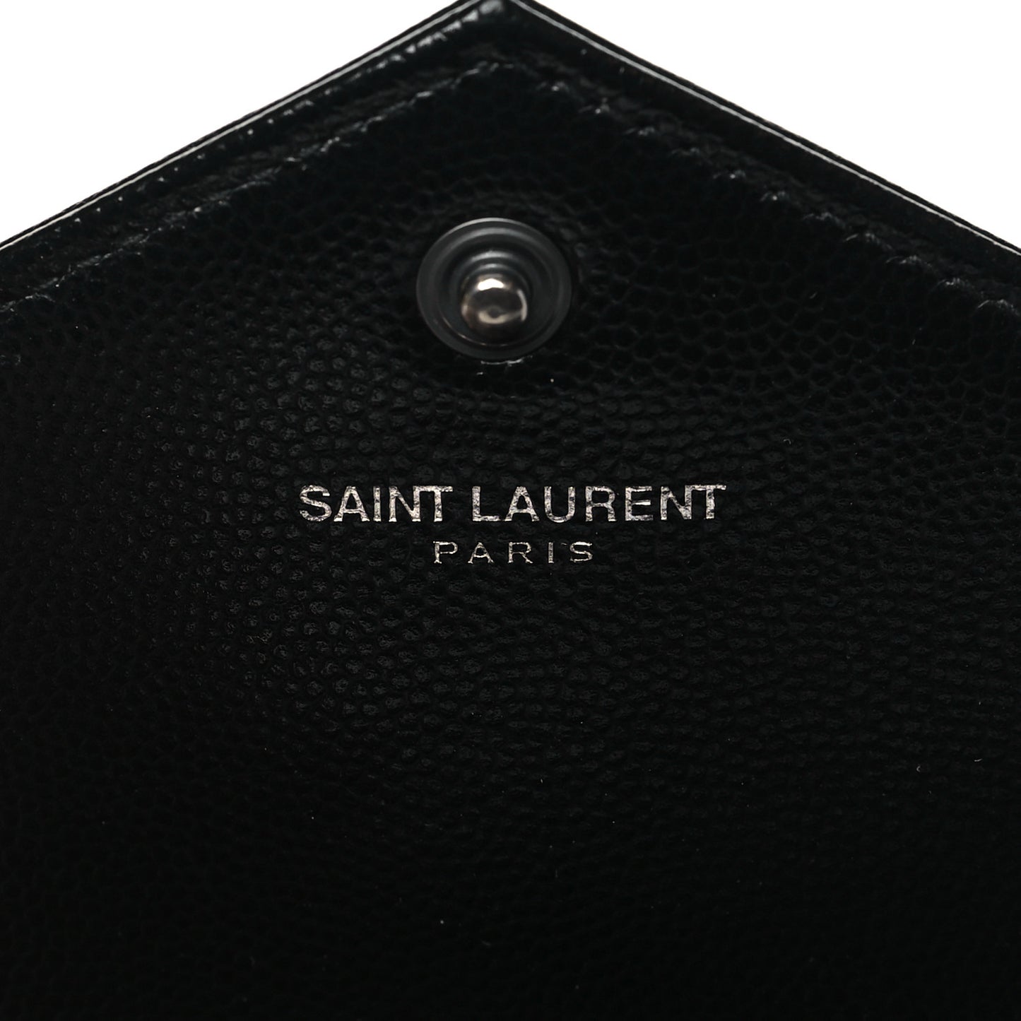 Grain De Poudre Matelasse Chevron Monogram Monochrome Chain Wallet Black