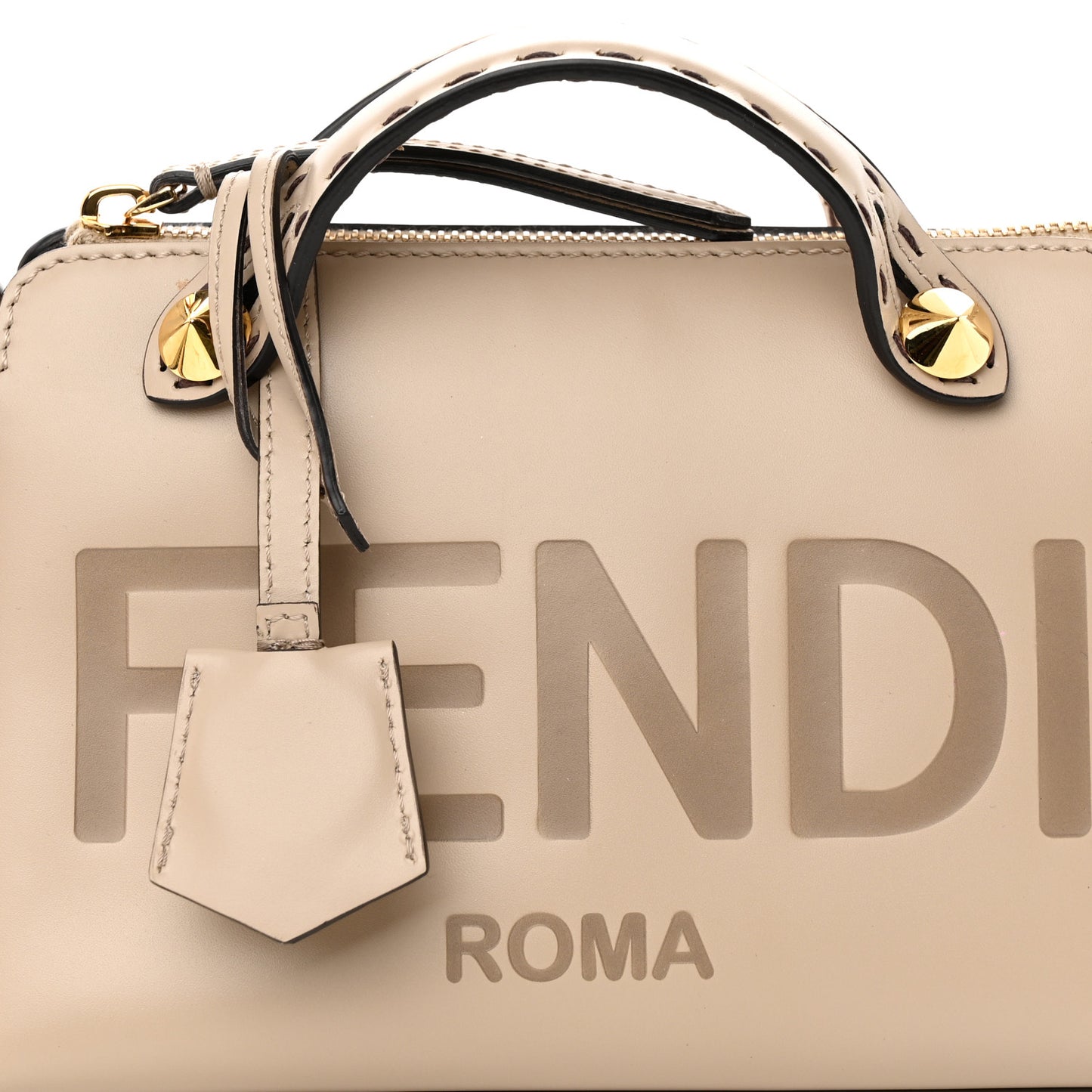 Vitello King Logo Embossed Mini By The Way Boston Bag Nuvola