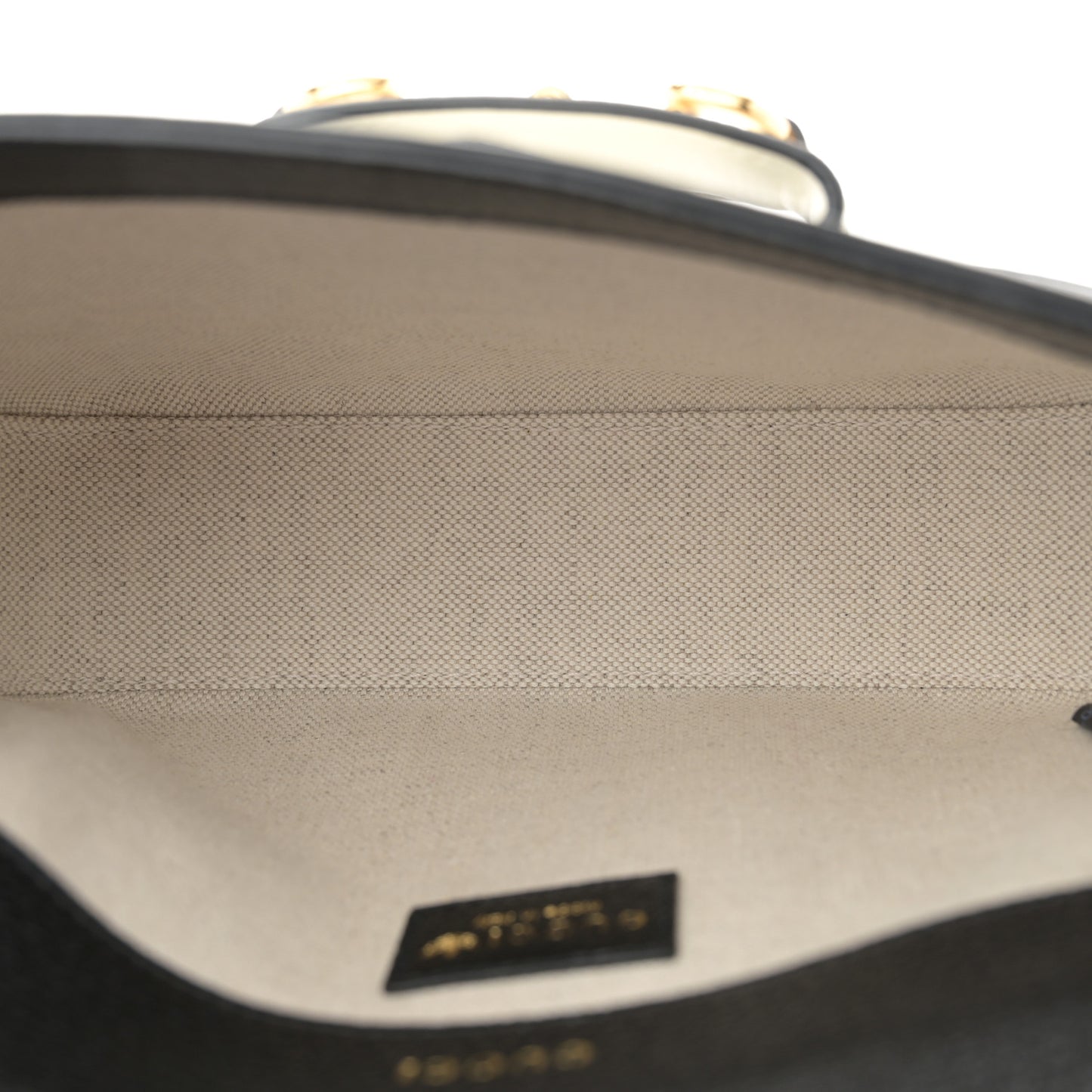 X ADIDAS Textured Dollar Calfskin Web Trefoil Mini Horsebit 1955 Shoulder Bag Black Off White