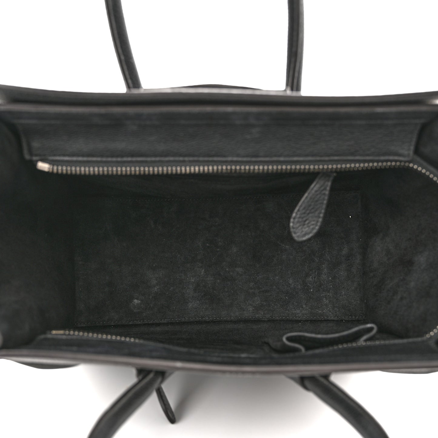 Drummed Calfskin Micro Luggage Black