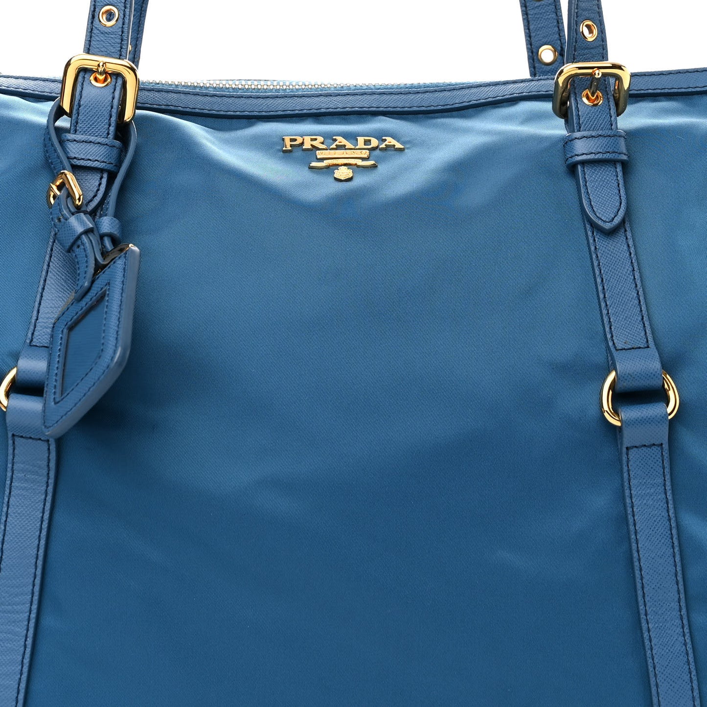 Tessuto Nylon Saffiano Tote Cobalto